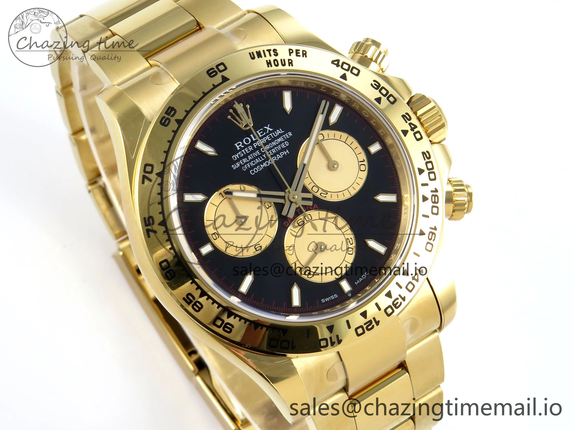 Daytona 126508 APSF 1:1 Best Edition Black YG Stick Dial on YG Braclet SH4131