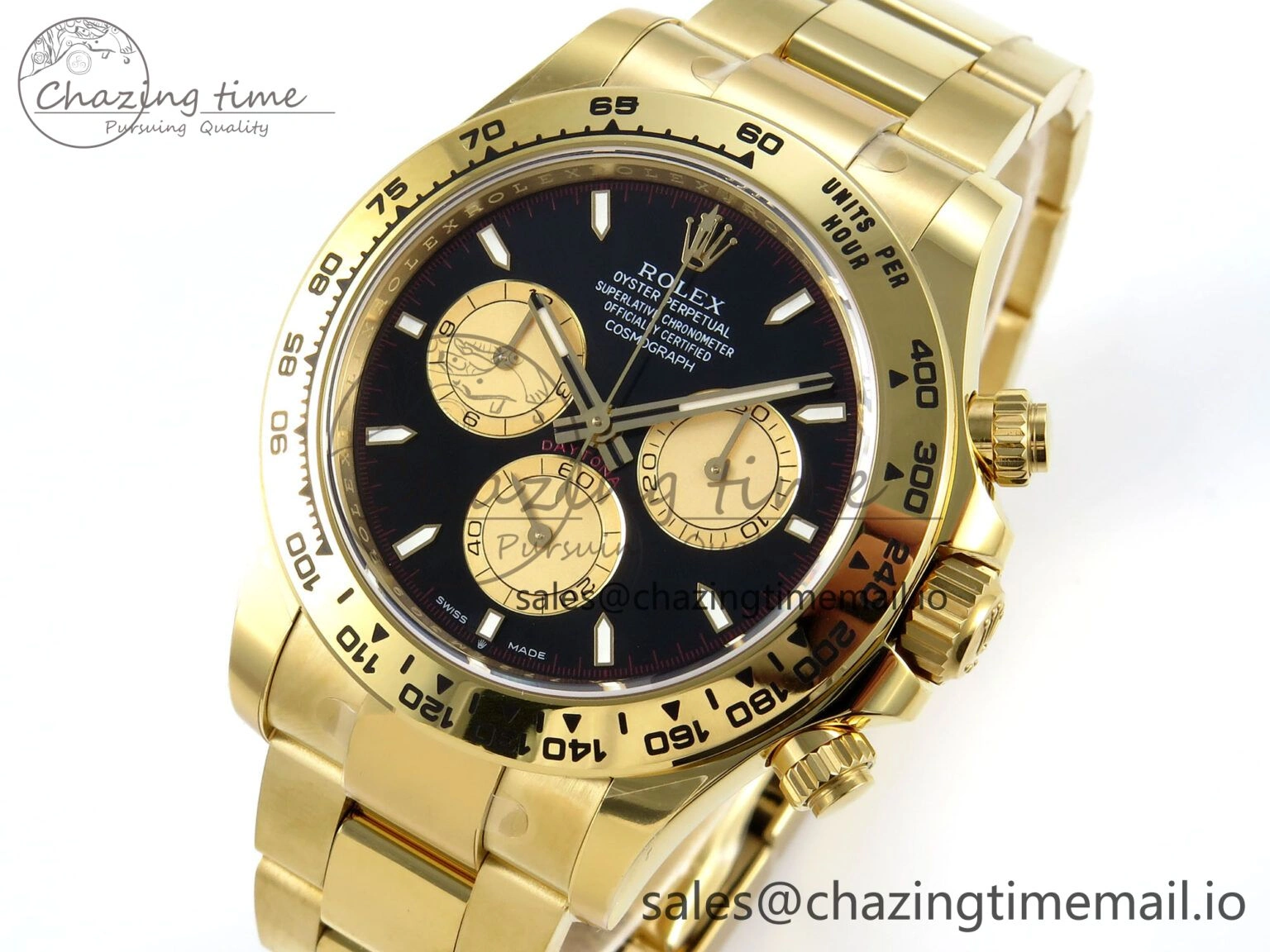 Daytona 126508 APSF 1:1 Best Edition Black YG Stick Dial on YG Braclet SH4131