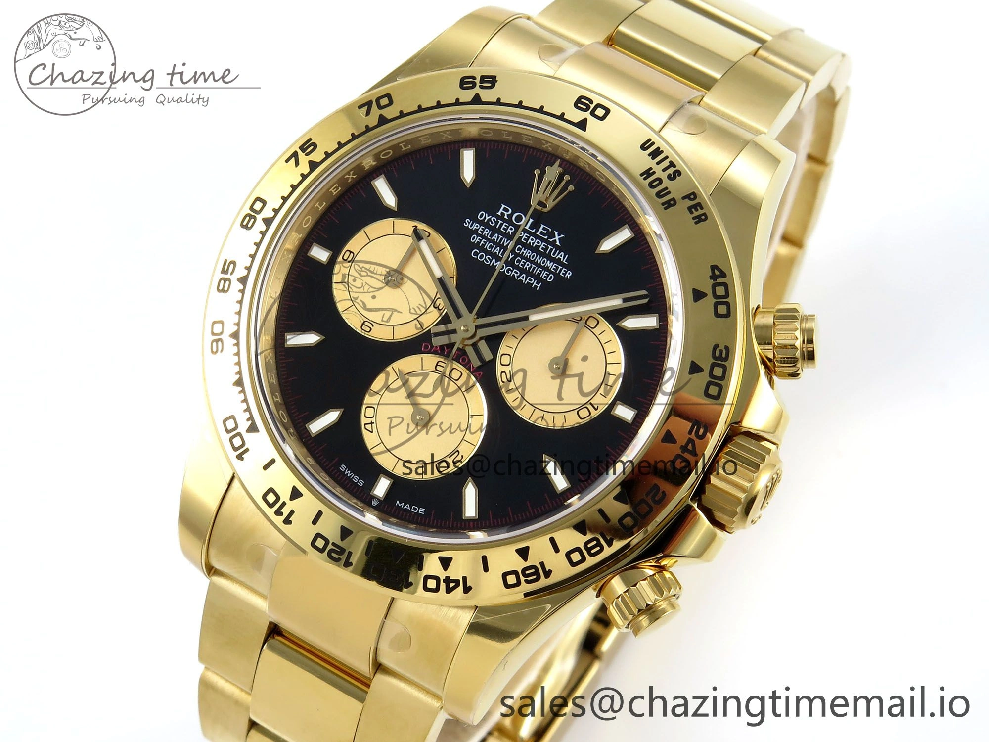 Daytona 126508 APSF 1:1 Best Edition Black YG Stick Dial on YG Braclet SH4131