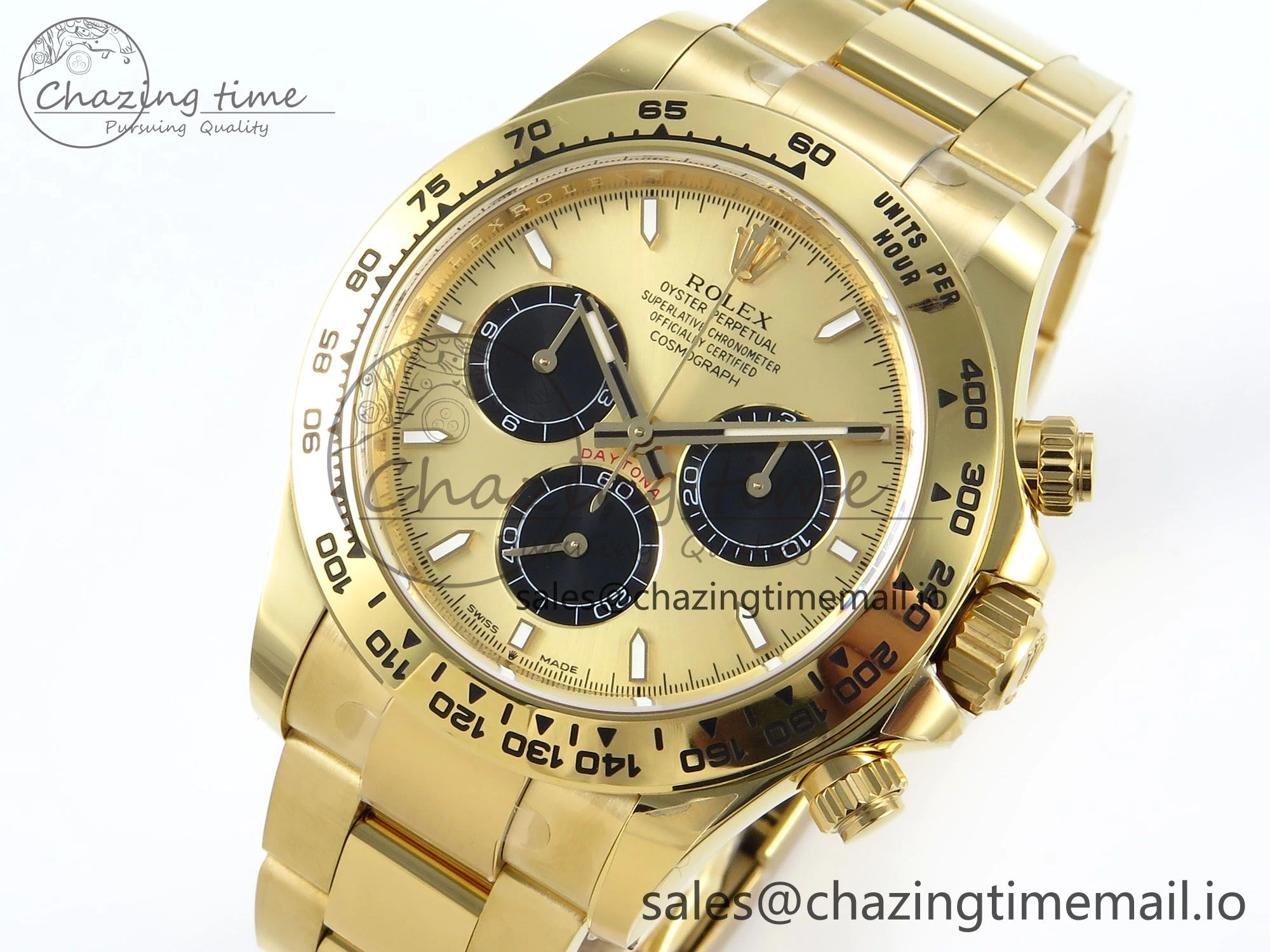 Daytona 126508 APSF 1:1 Best Edition YG Black Dial on YG Braclet SH4131
