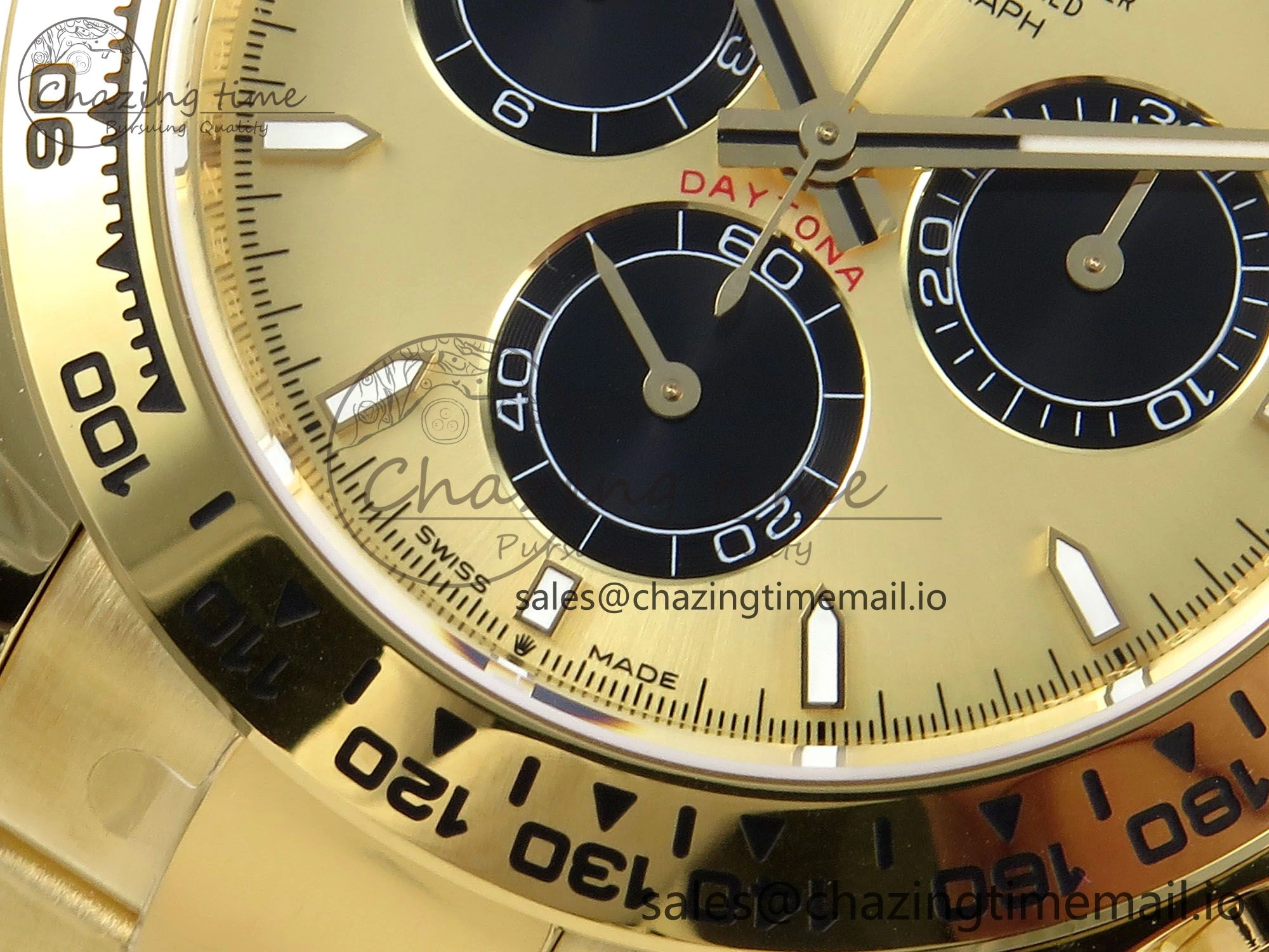 Daytona 126508 APSF 1:1 Best Edition YG Black Dial on YG Braclet SH4131