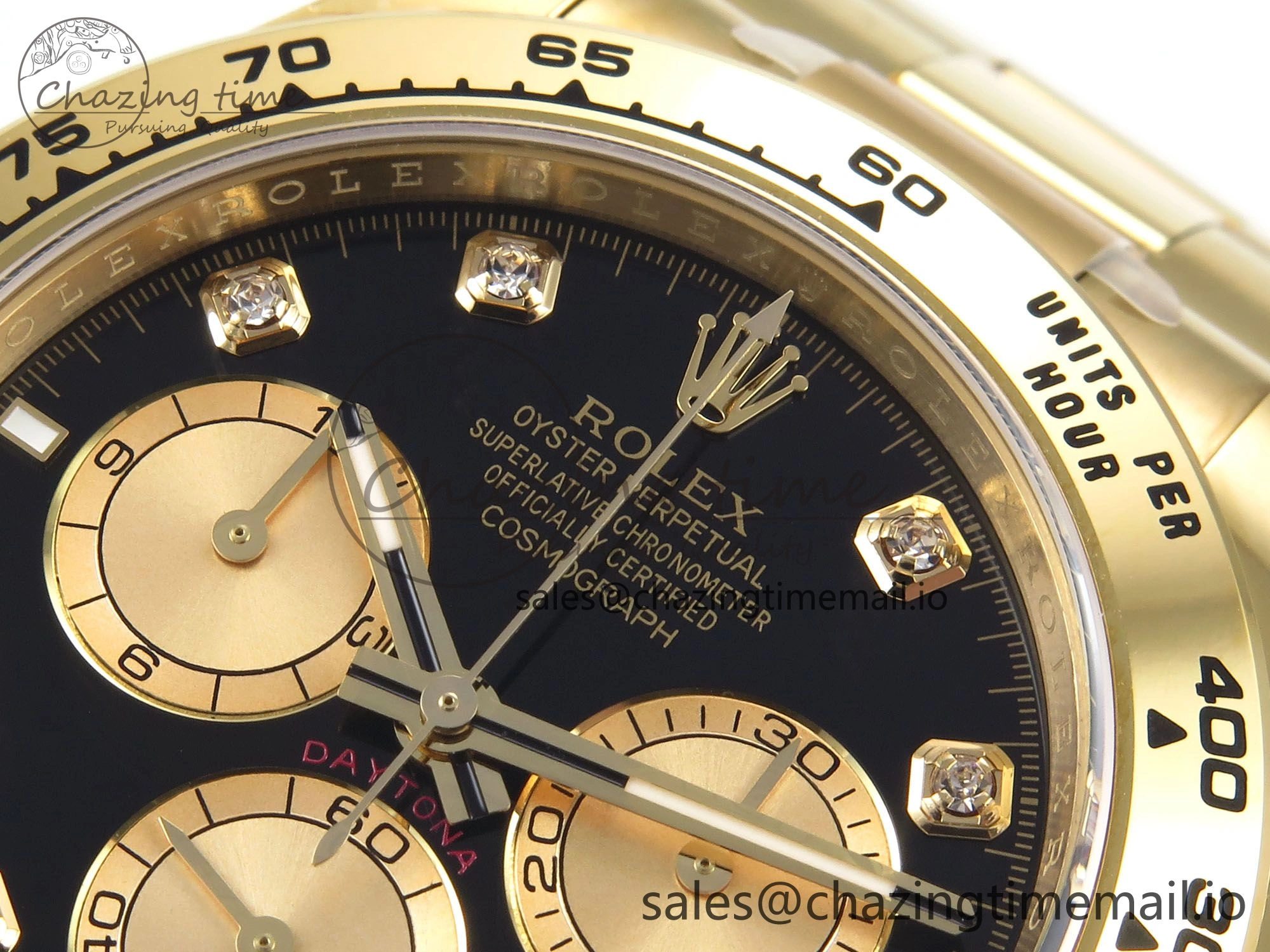 Daytona 126508 APSF 1:1 Best Edition YG Black Diamonds Dial on YG Bracelet SH4131