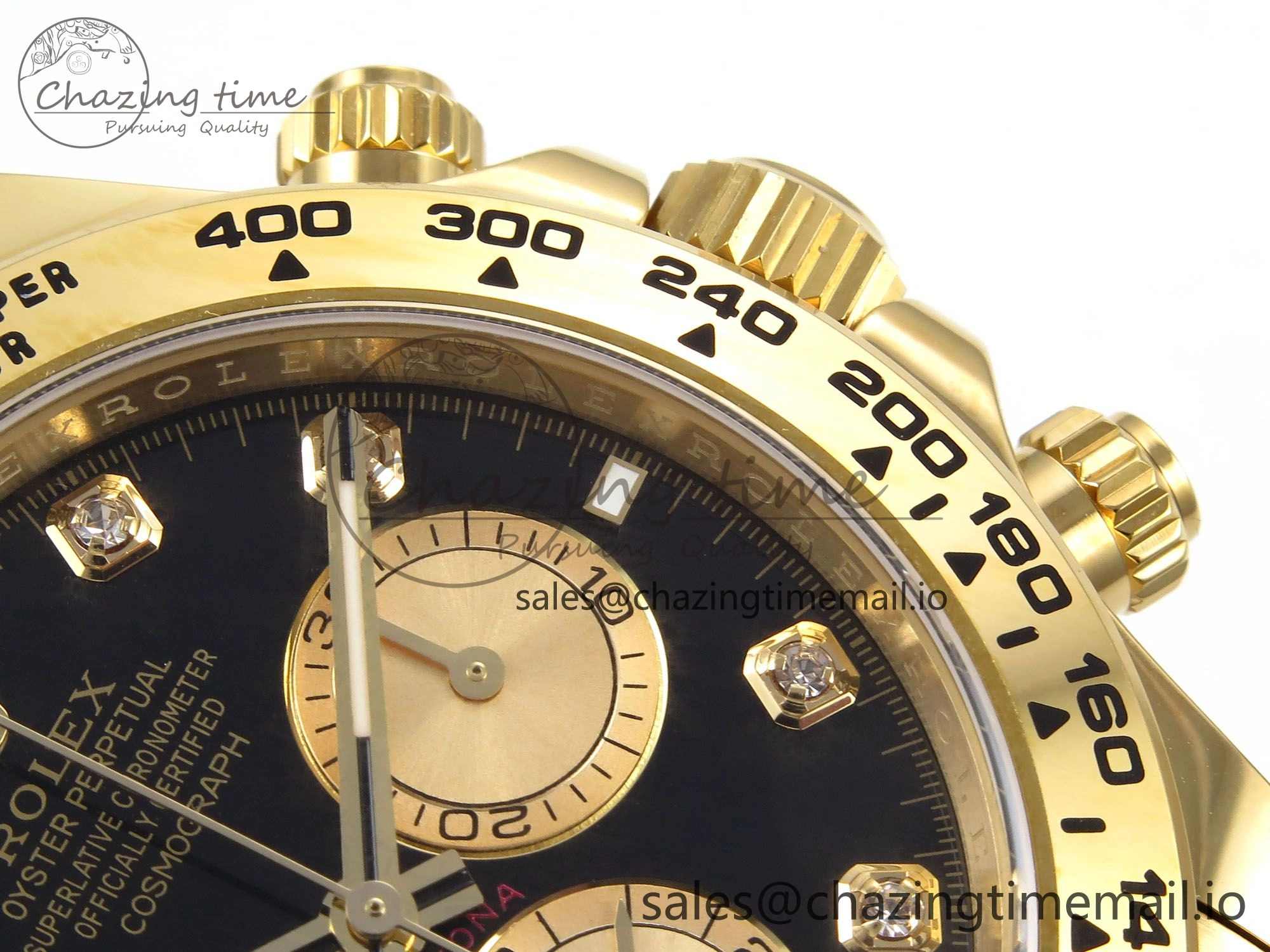 Daytona 126508 APSF 1:1 Best Edition YG Black Diamonds Dial on YG Bracelet SH4131