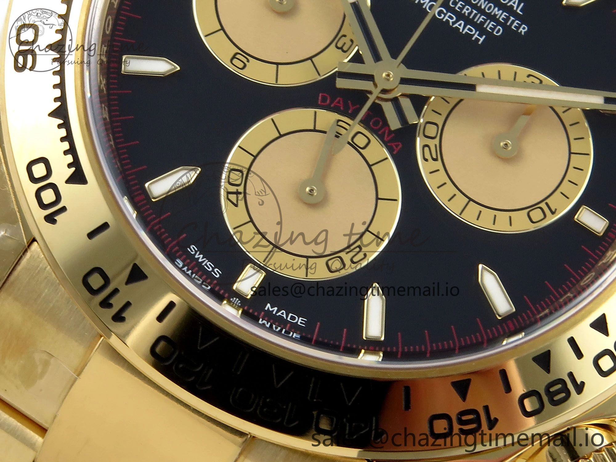 Daytona 126508 Clean 1:1 Best Edition Black YG Dial on YG Bracelet Super Clone DD4131