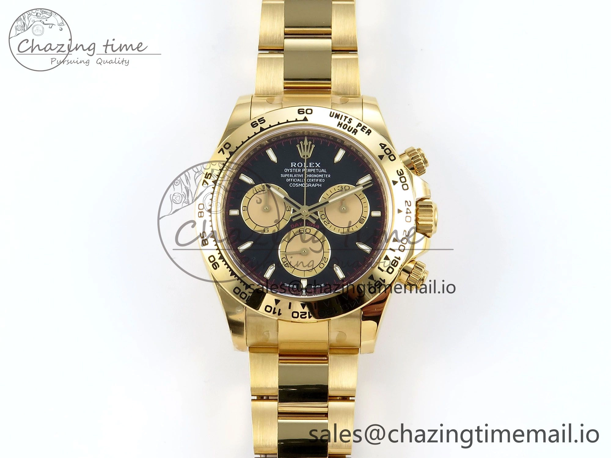 Daytona 126508 Clean 1:1 Best Edition Black YG Dial on YG Bracelet Super Clone DD4131