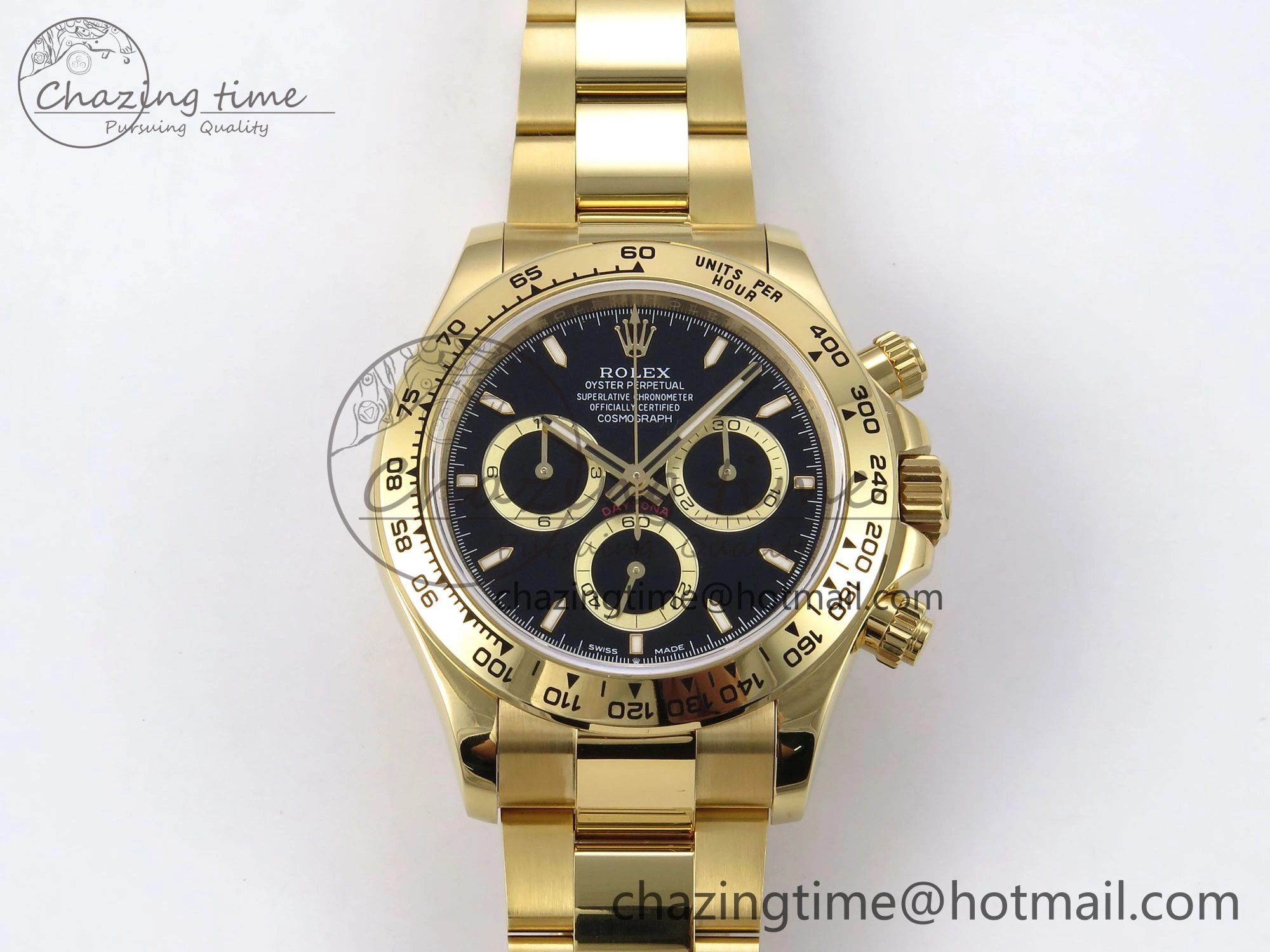 Daytona 126508 QF 1:1 Best Edition Black Dial on YG Braclet SH4131 V5
