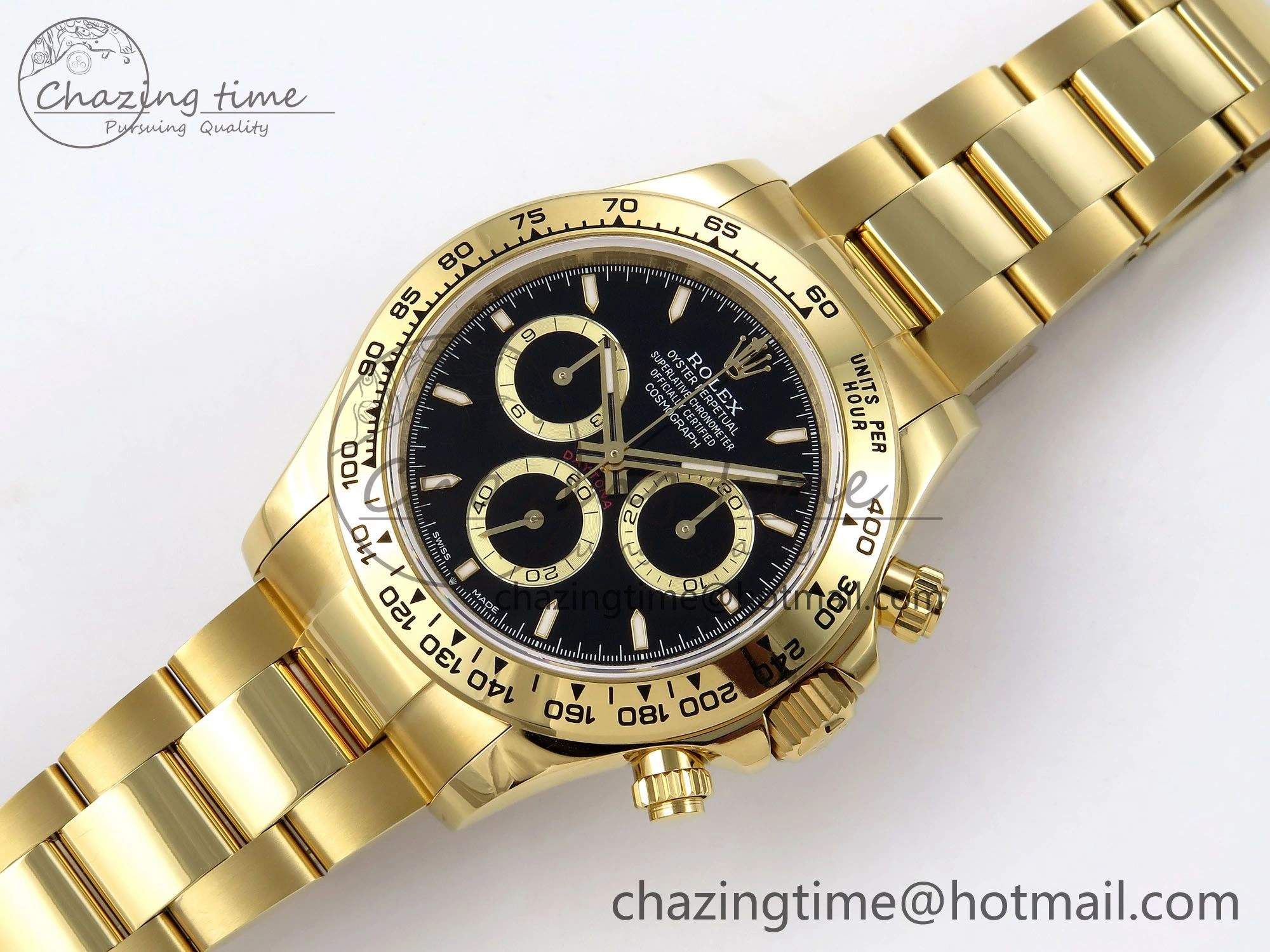 Daytona 126508 QF 1:1 Best Edition Black Dial on YG Braclet SH4131 V5