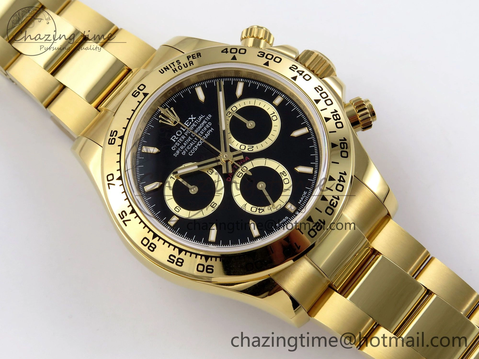 Daytona 126508 QF 1:1 Best Edition Black Dial on YG Braclet SH4131 V5