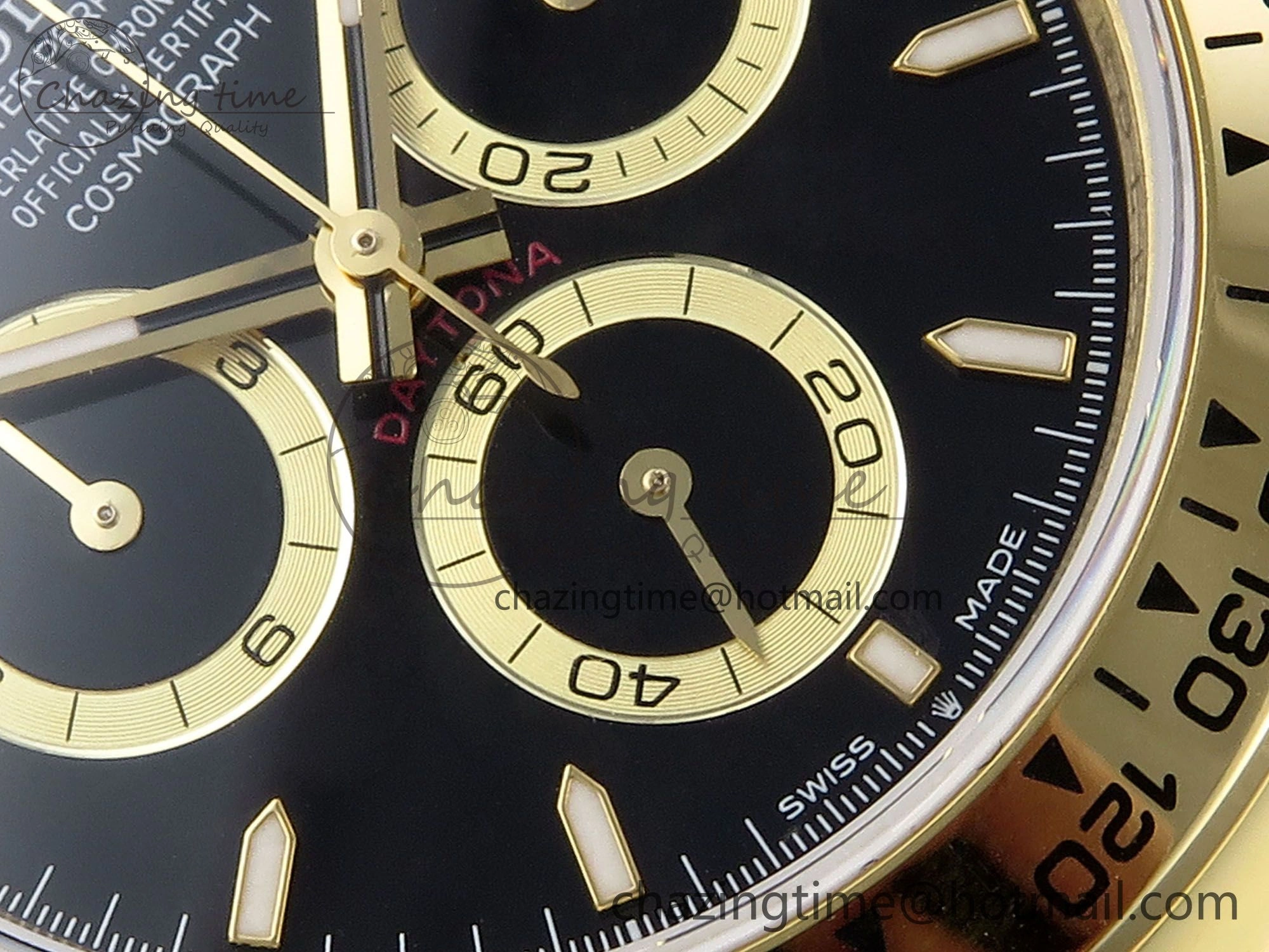 Daytona 126508 QF 1:1 Best Edition Black Dial on YG Braclet SH4131 V5