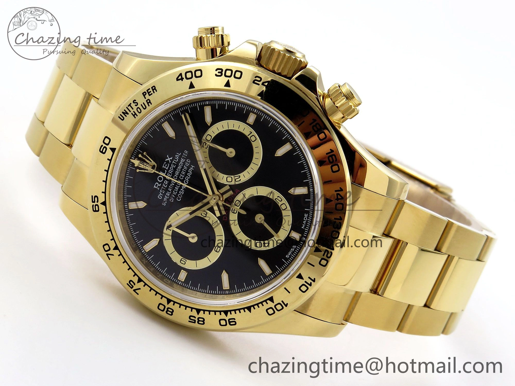 Daytona 126508 QF 1:1 Best Edition Black Dial on YG Braclet SH4131 V5
