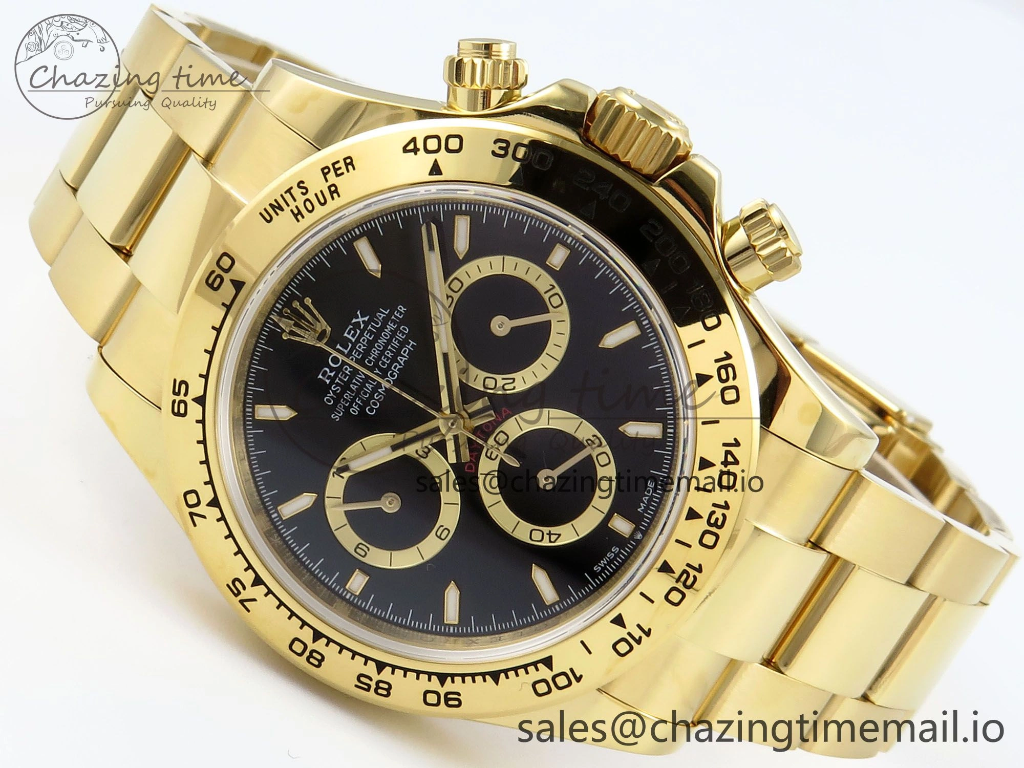 Daytona 126508 QF 1:1 Best Edition Black Dial on YG Braclet SH4131 V5