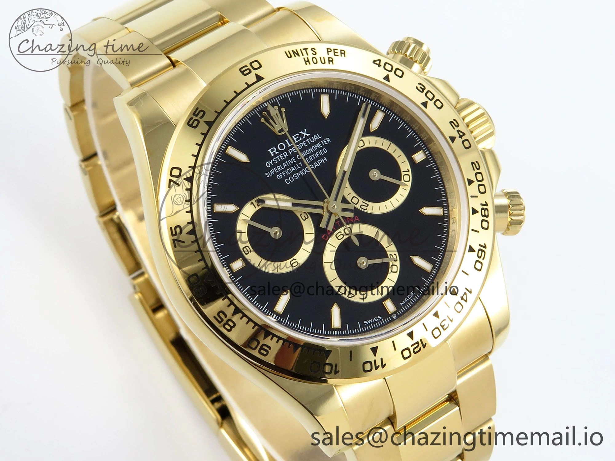 Daytona 126508 QF 1:1 Best Edition Black Dial on YG Braclet SH4131 V5