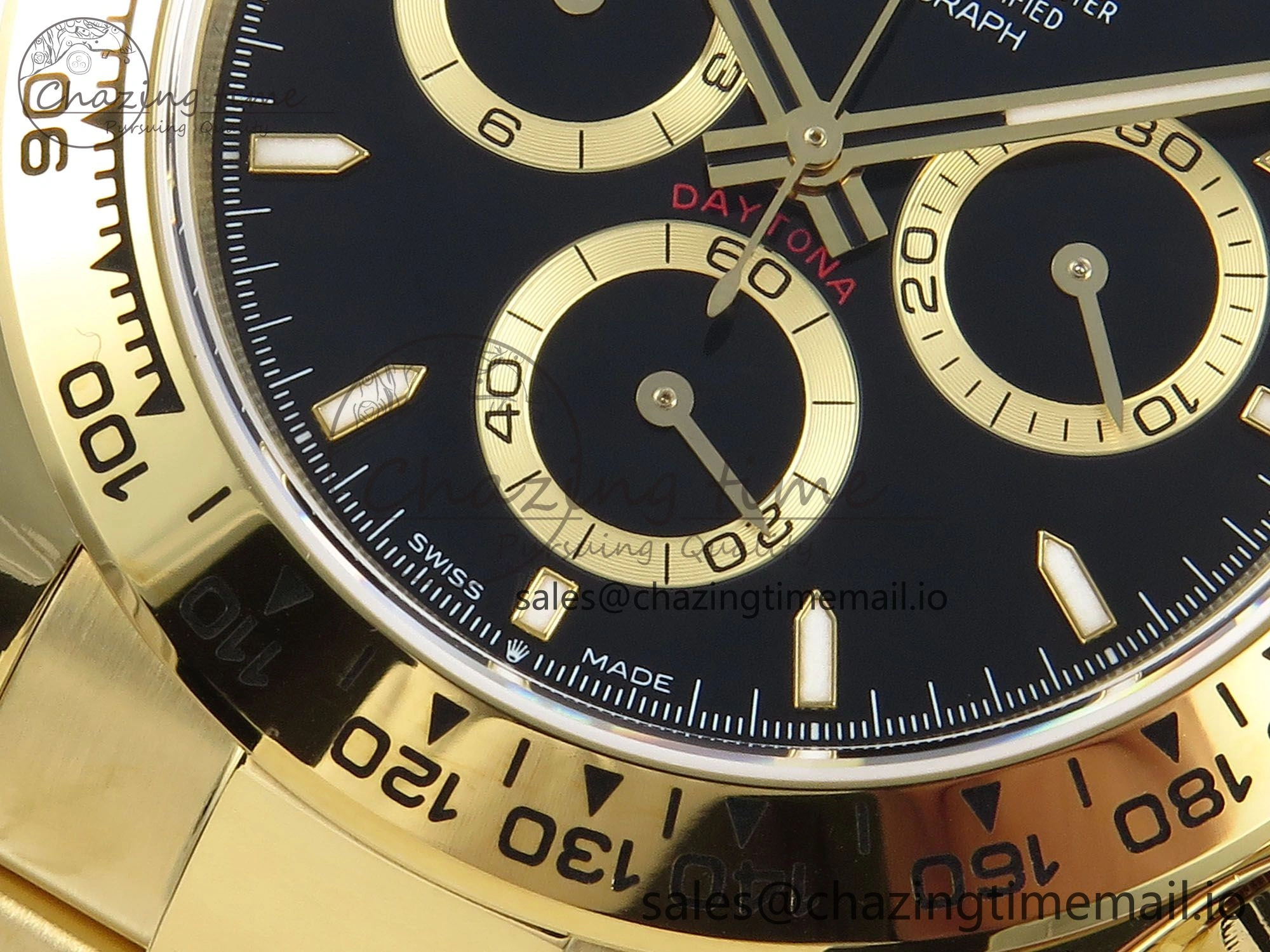 Daytona 126508 QF 1:1 Best Edition Black Dial on YG Braclet SH4131 V5