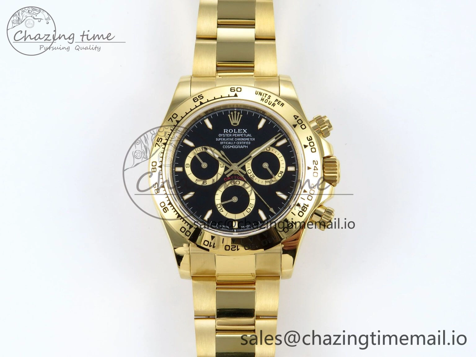 Daytona 126508 QF 1:1 Best Edition Black Dial on YG Braclet SH4131 V5