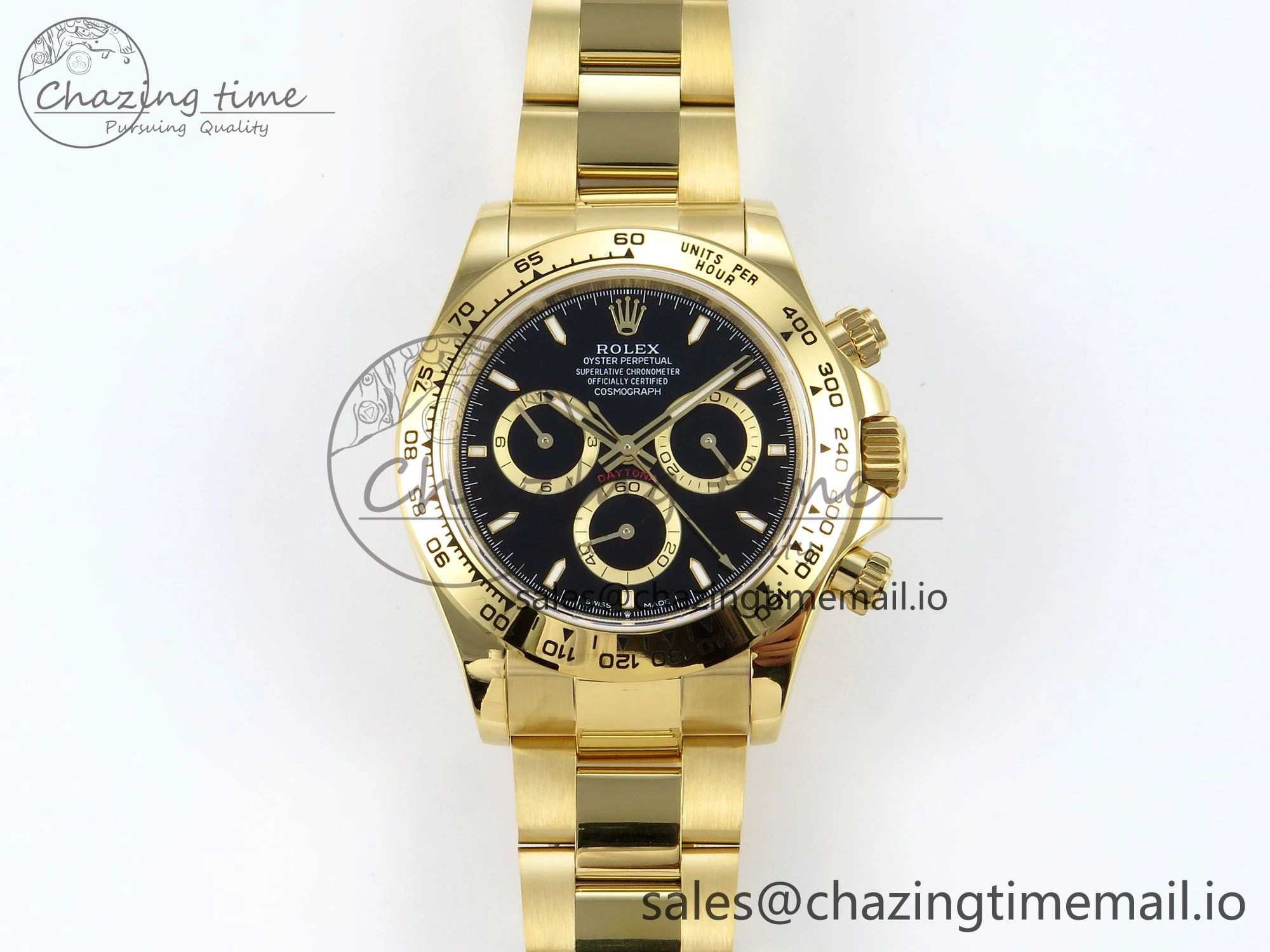 Daytona 126508 QF 1:1 Best Edition Black Dial on YG Braclet SH4131 V5