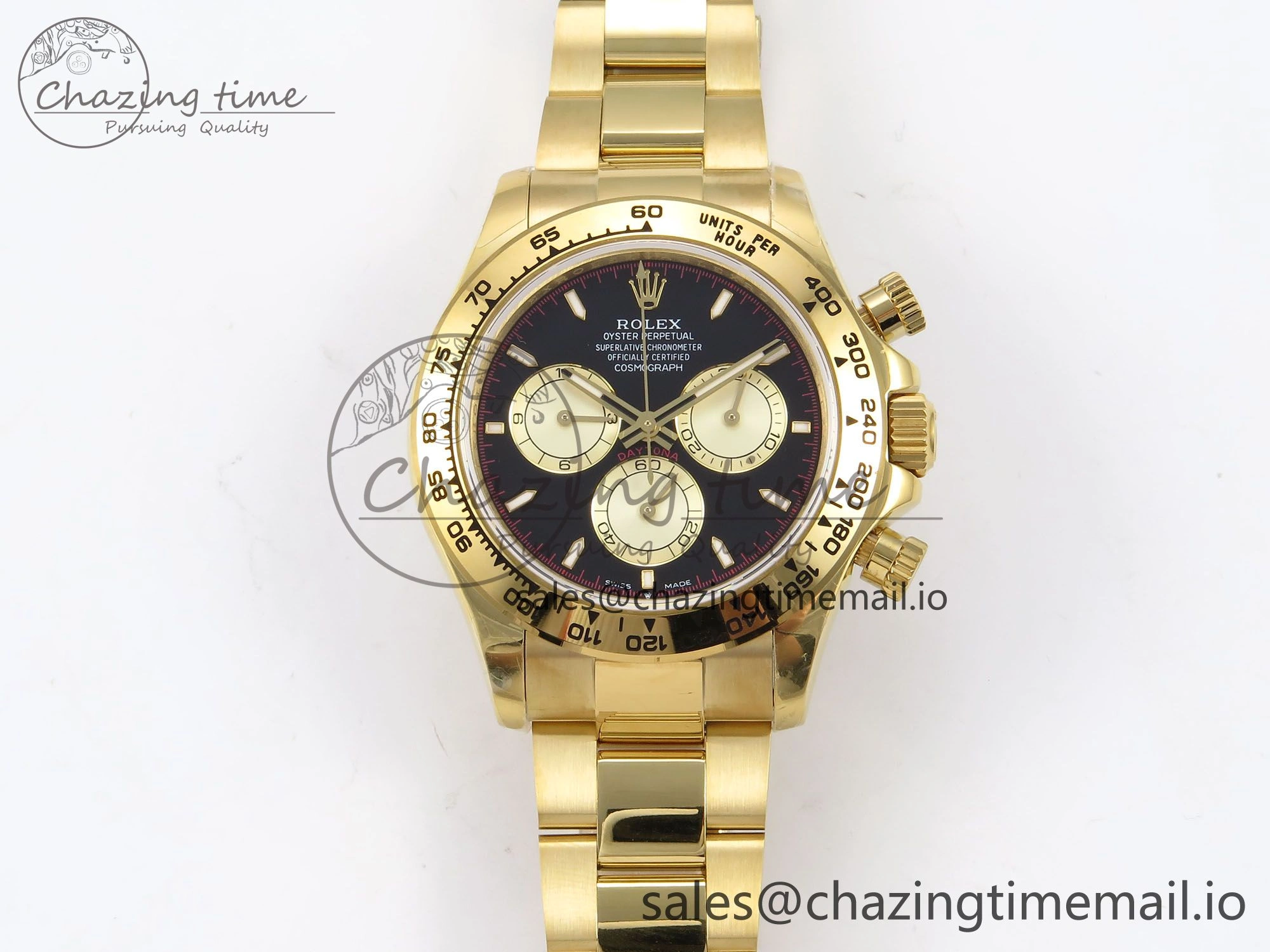Daytona 126508 QF 1:1 Best Edition Black YG Dial on YG Bracelet SH4131 V6 (Gain Weight）