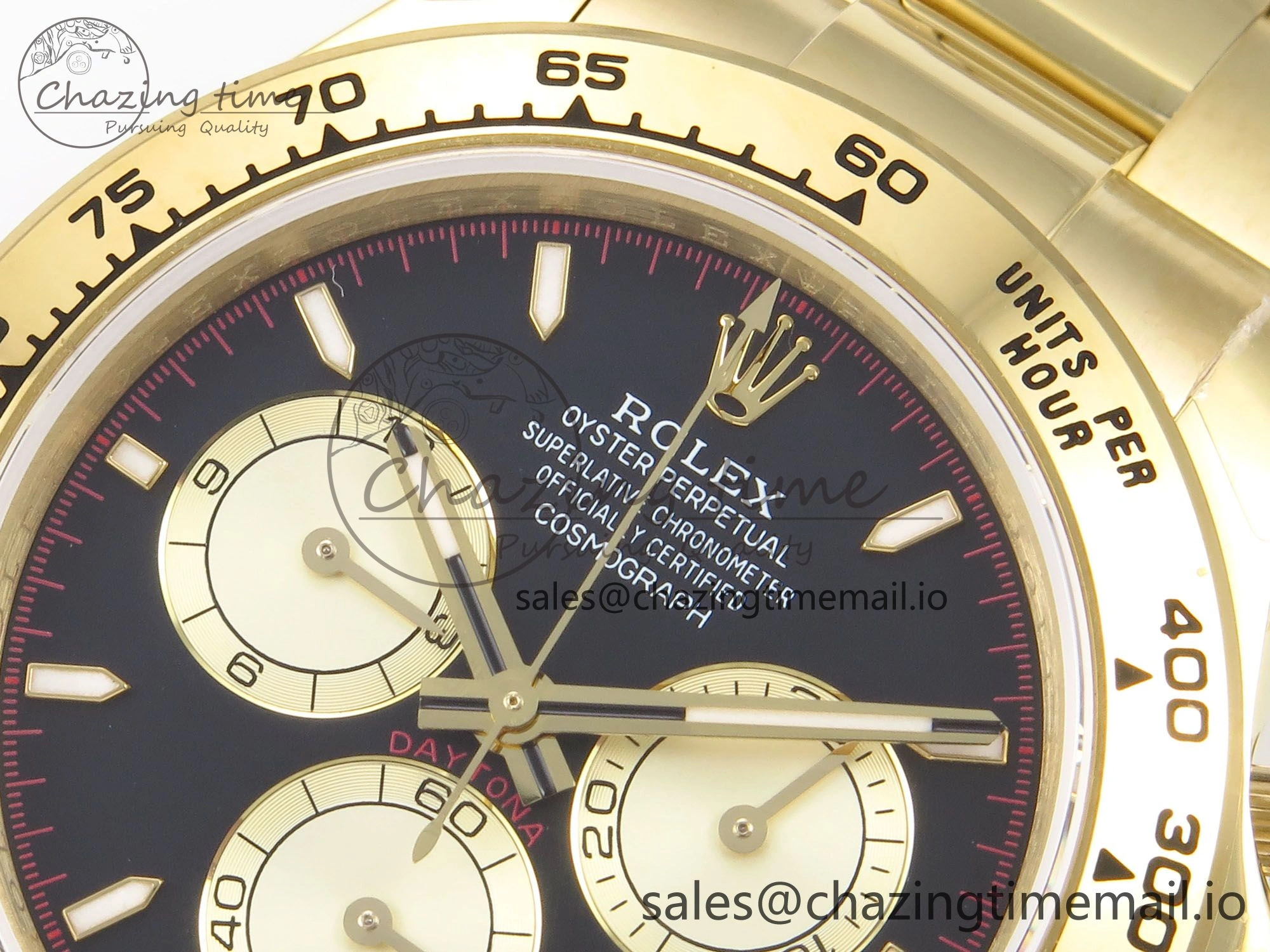 Daytona 126508 QF 1:1 Best Edition Black YG Dial on YG Bracelet SH4131 V6 (Gain Weight）