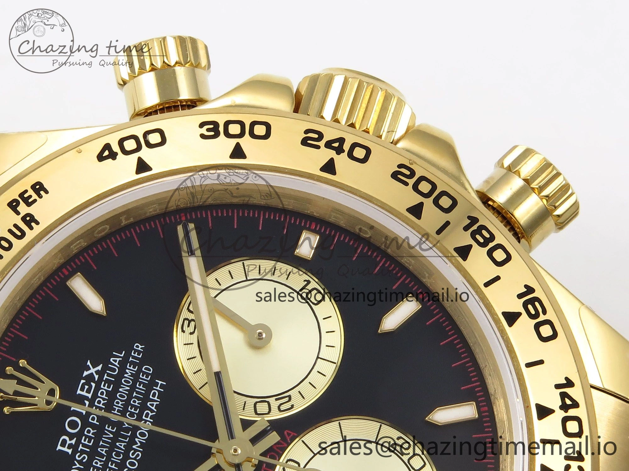 Daytona 126508 QF 1:1 Best Edition Black YG Dial on YG Bracelet SH4131 V6 (Gain Weight）