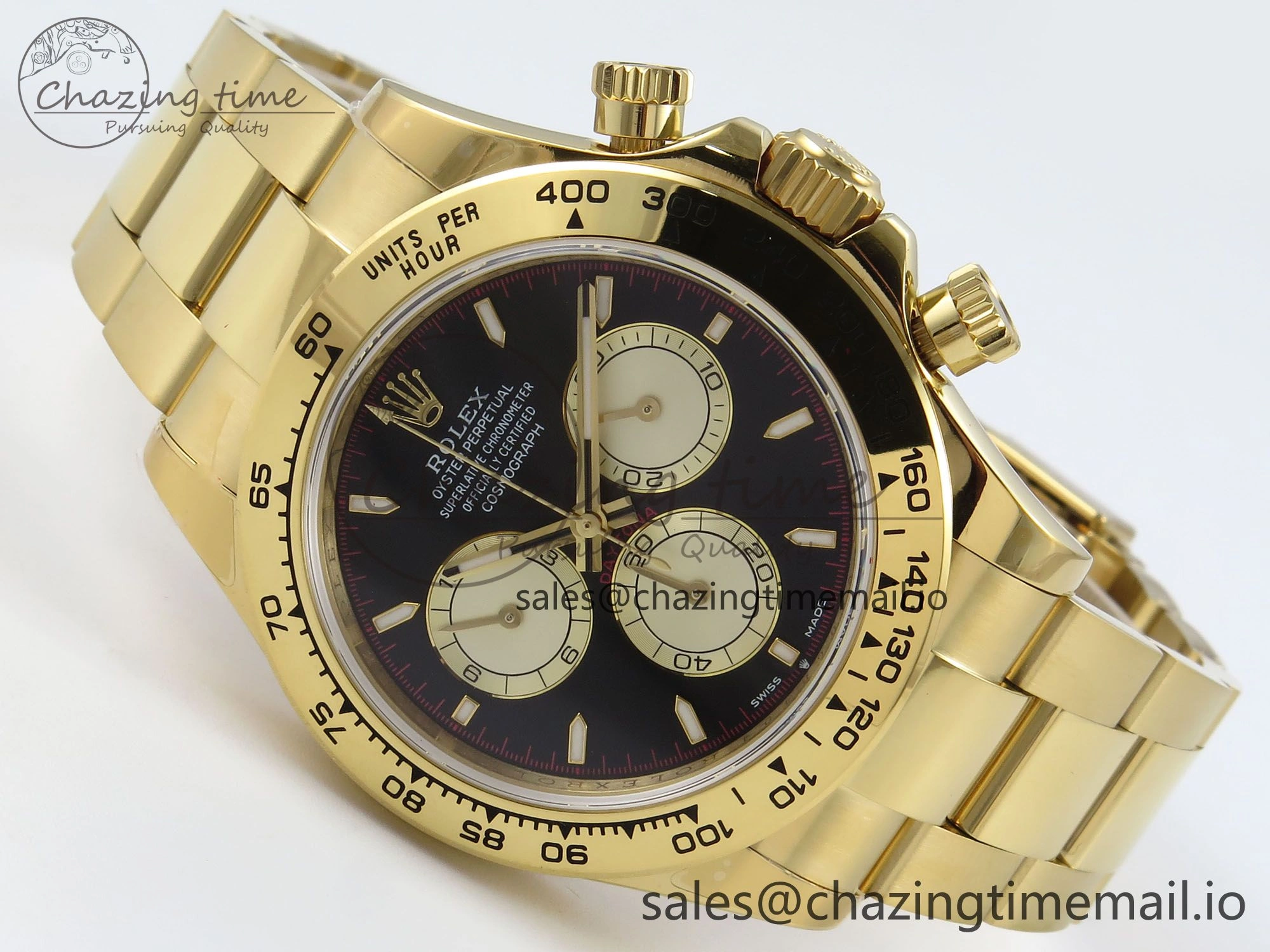Daytona 126508 QF 1:1 Best Edition Black YG Dial on YG Braclet SH4131 V5