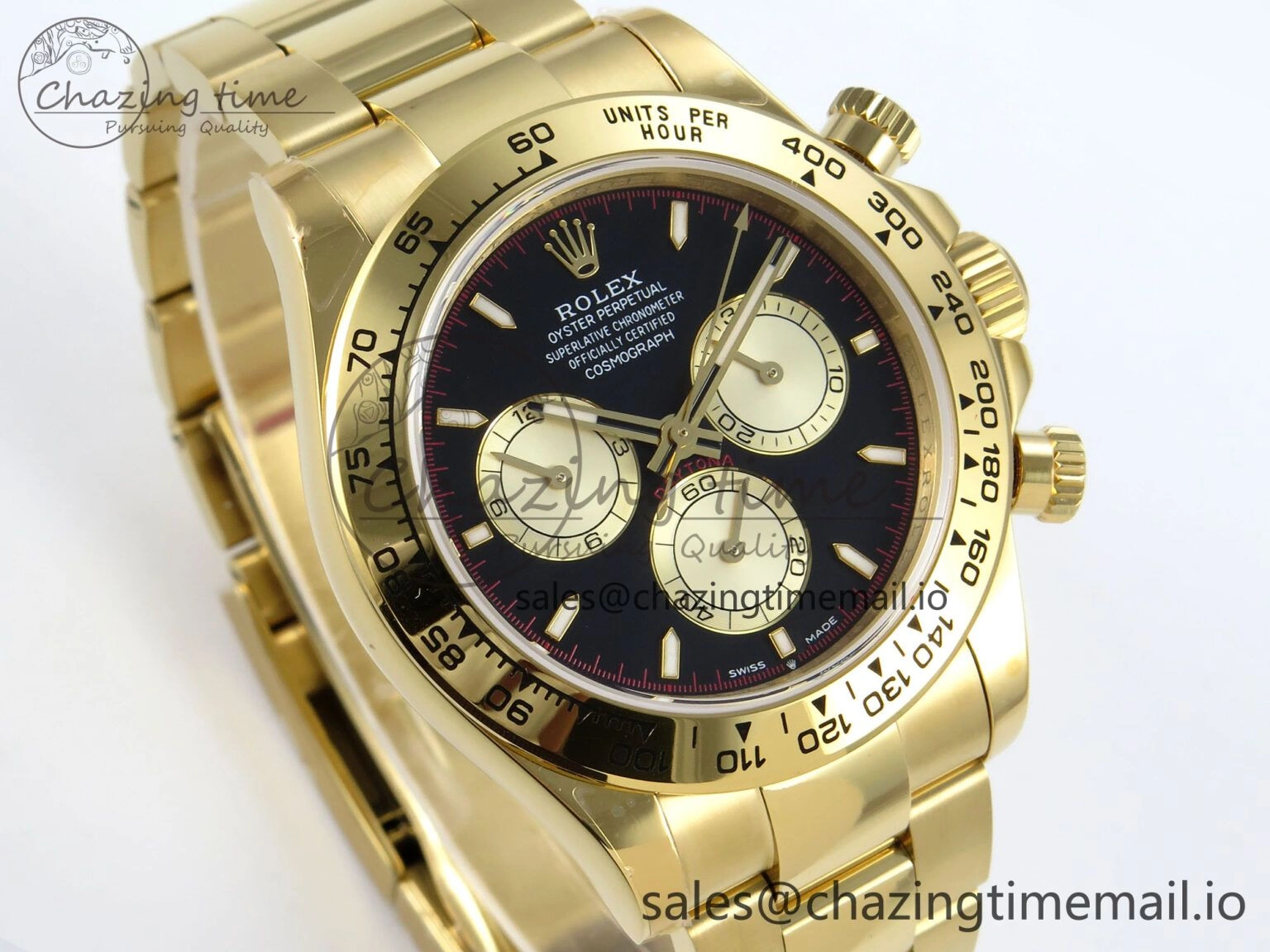 Daytona 126508 QF 1:1 Best Edition Black YG Dial on YG Braclet SH4131 V5