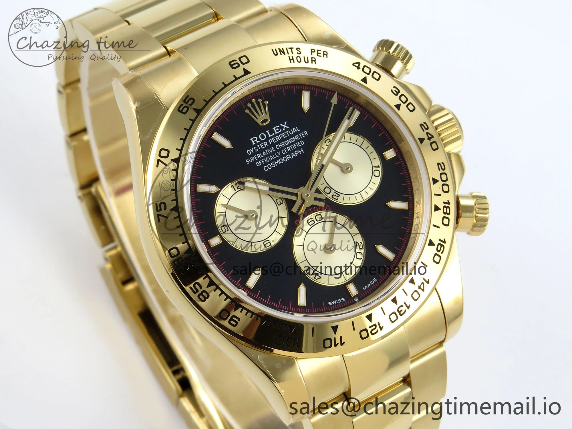 Daytona 126508 QF 1:1 Best Edition Black YG Dial on YG Braclet SH4131 V5