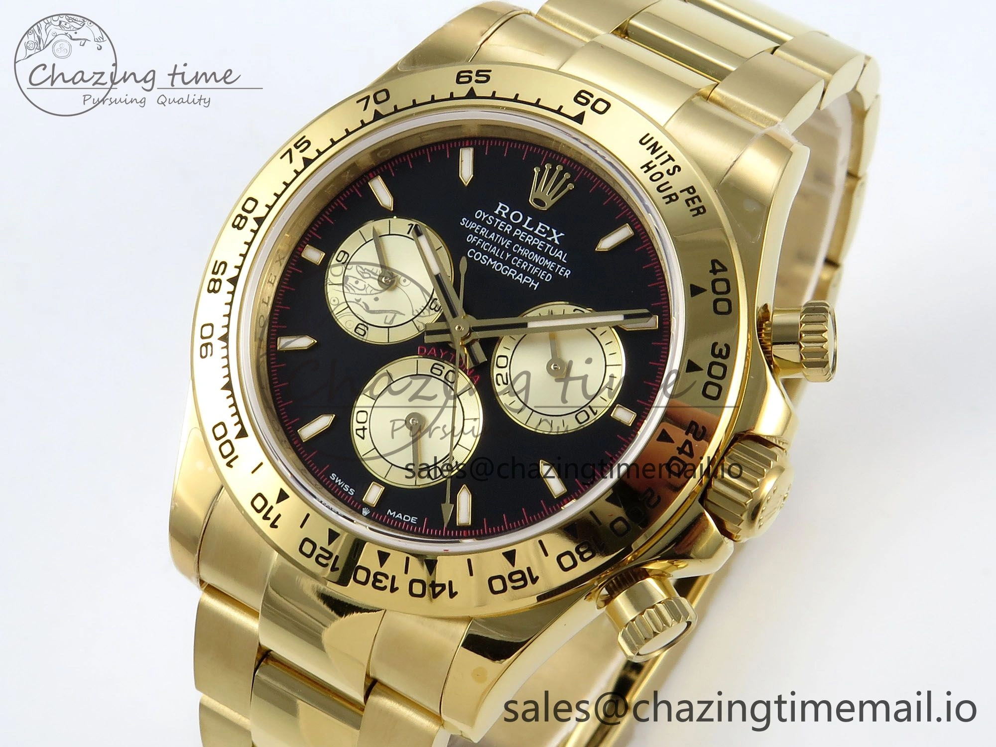Daytona 126508 QF 1:1 Best Edition Black YG Dial on YG Braclet SH4131 V5