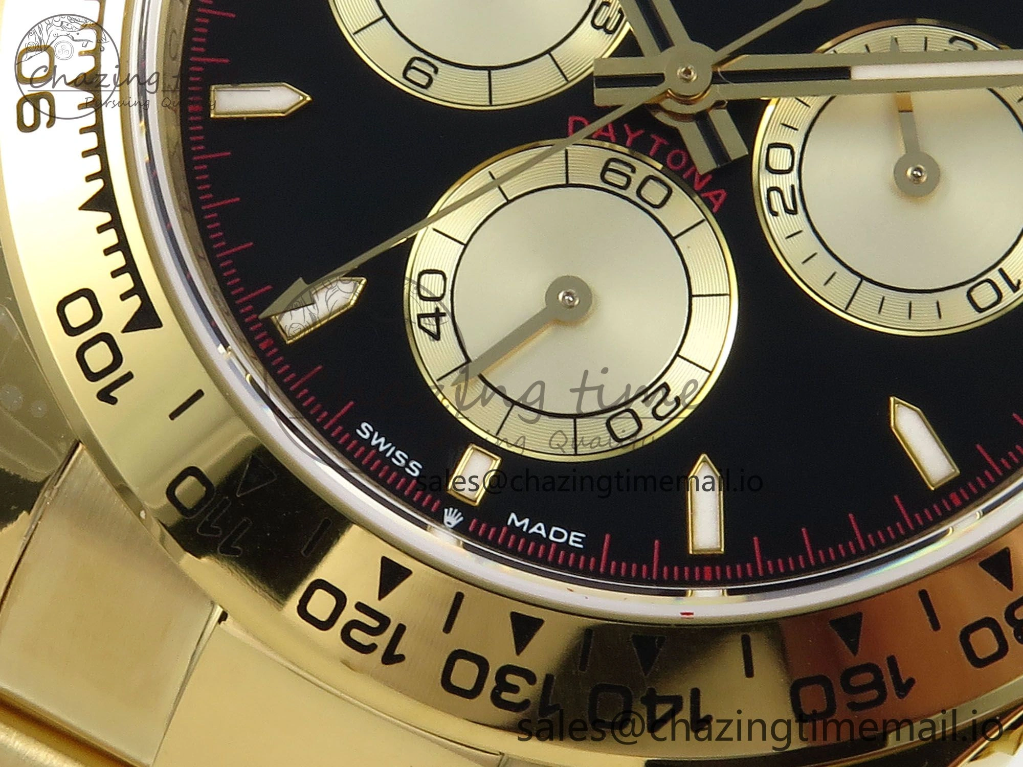 Daytona 126508 QF 1:1 Best Edition Black YG Dial on YG Braclet SH4131 V5