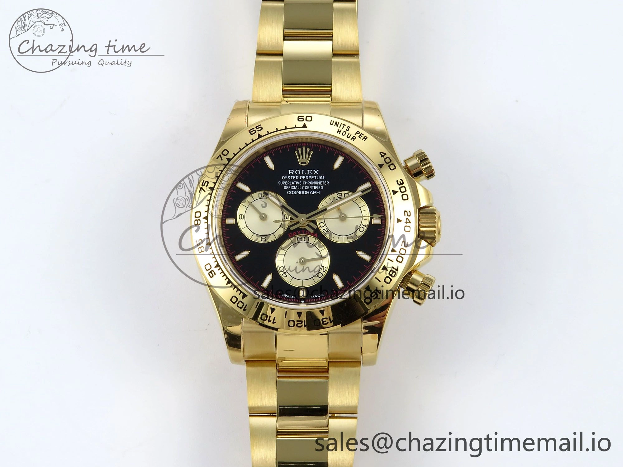 Daytona 126508 QF 1:1 Best Edition Black YG Dial on YG Braclet SH4131 V5