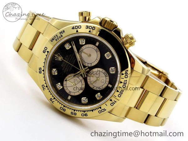 Daytona 126508 QF 1:1 Best Edition Black YG Diamonds Dial on YG Braclet SH4131 V5