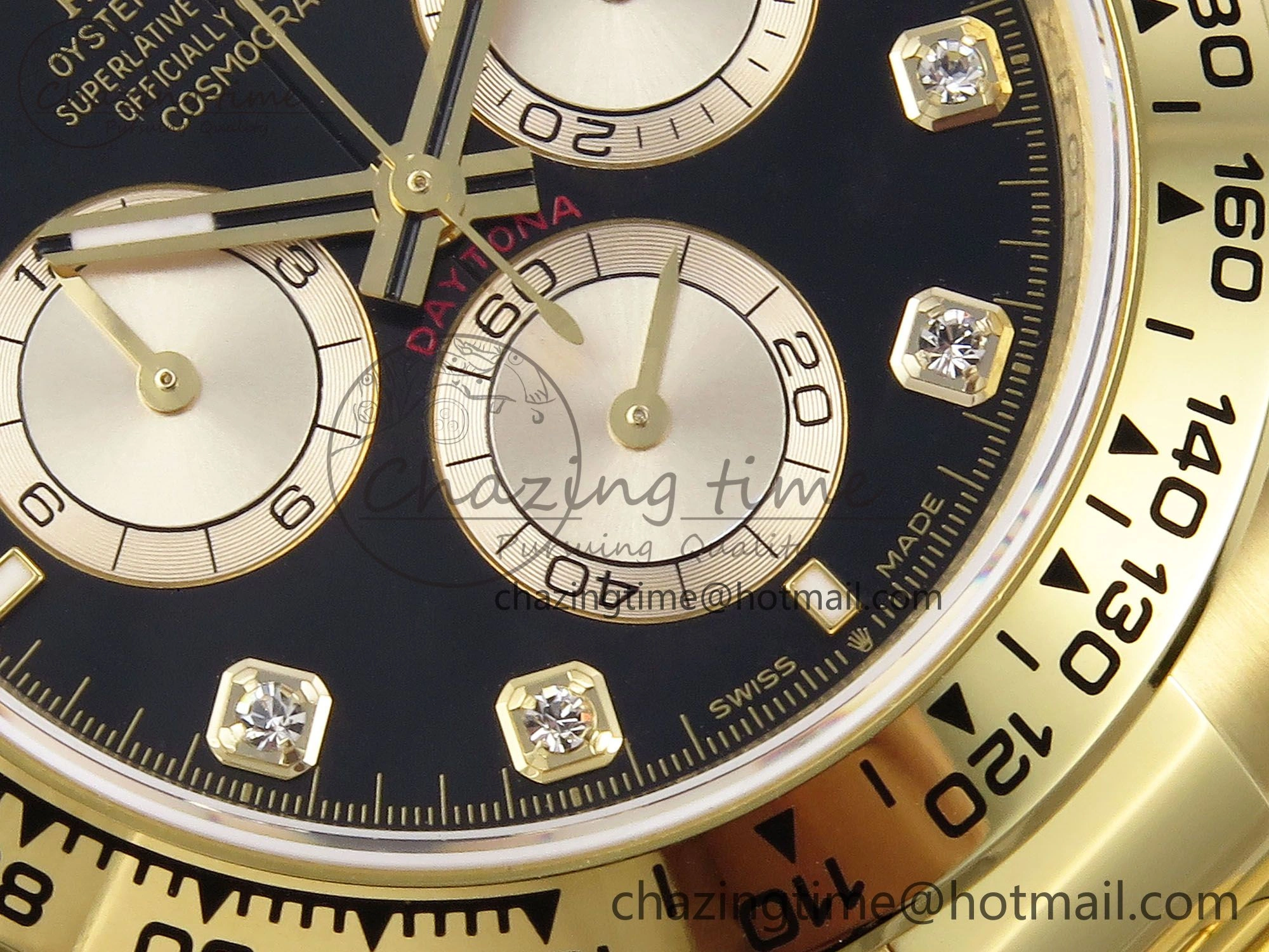 Daytona 126508 QF 1:1 Best Edition Black YG Diamonds Dial on YG Braclet SH4131 V5