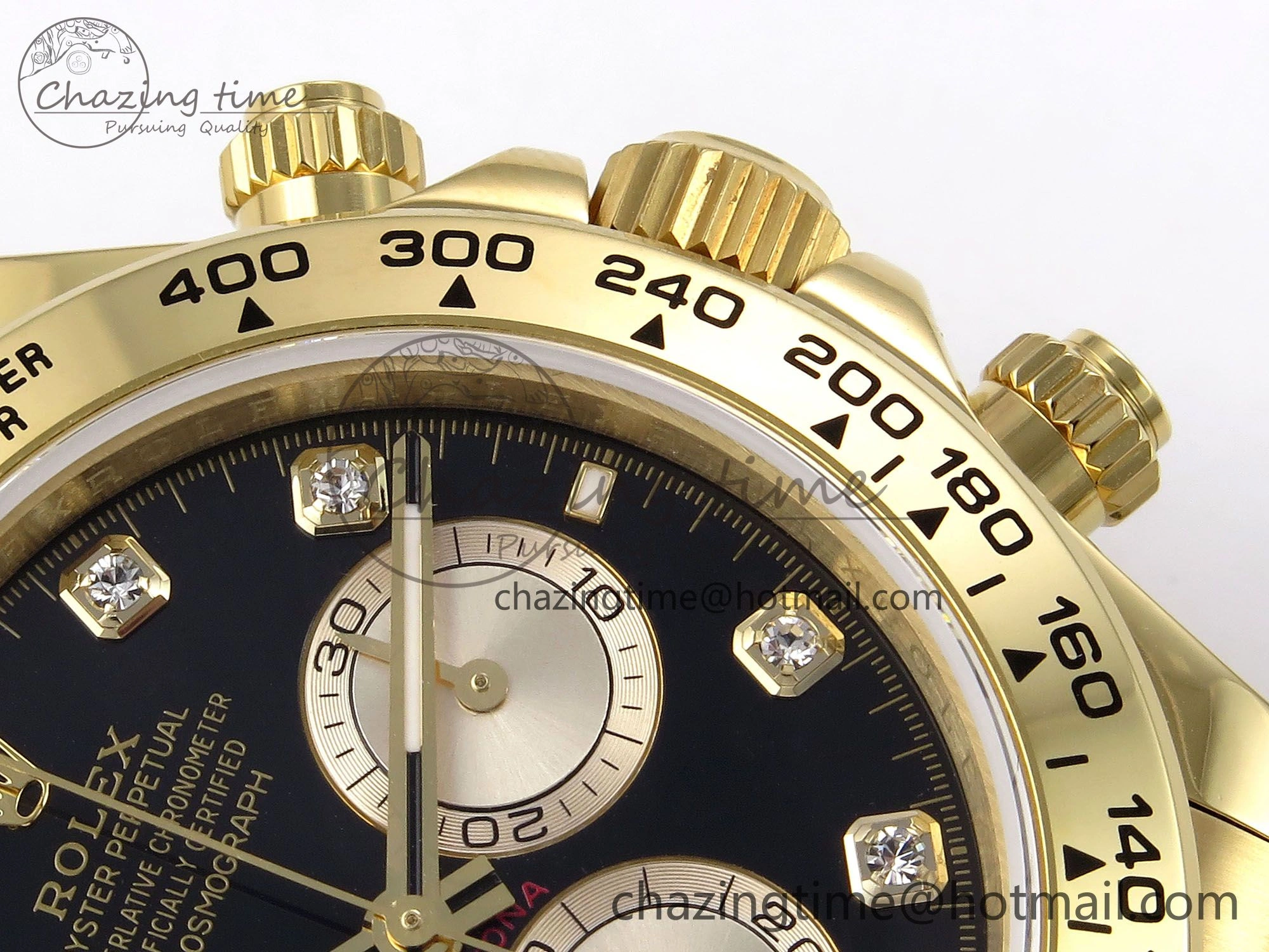 Daytona 126508 QF 1:1 Best Edition Black YG Diamonds Dial on YG Braclet SH4131 V5