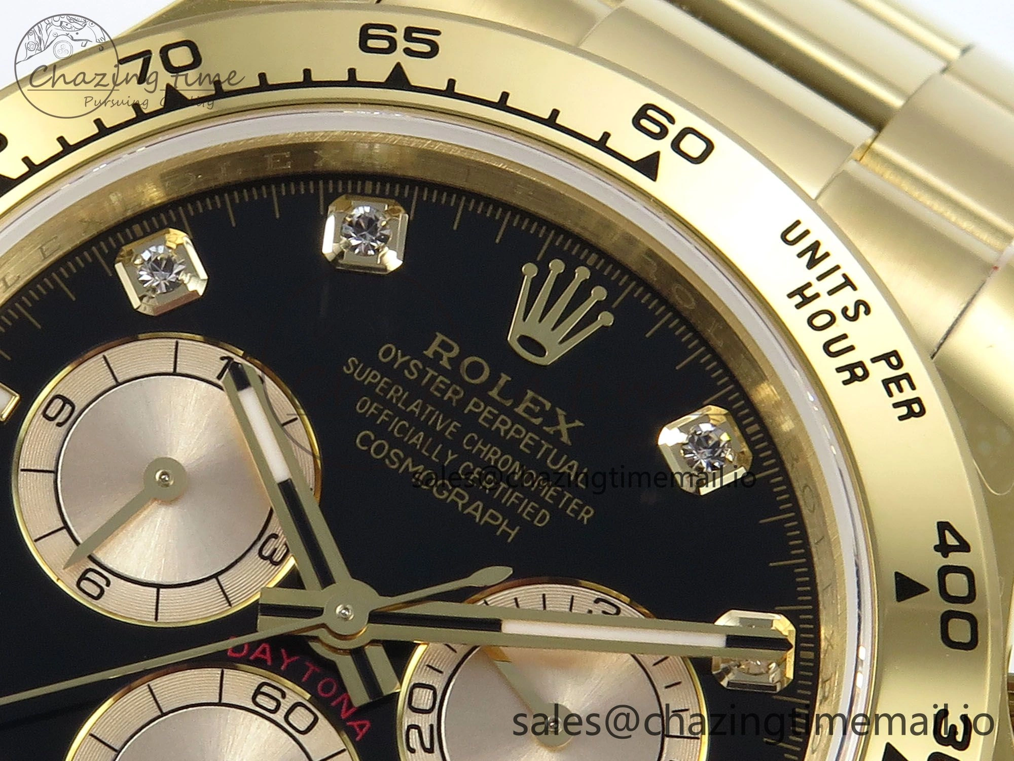Daytona 126508 QF 1:1 Best Edition Black YG Diamonds Dial on YG Braclet SH4131 V5