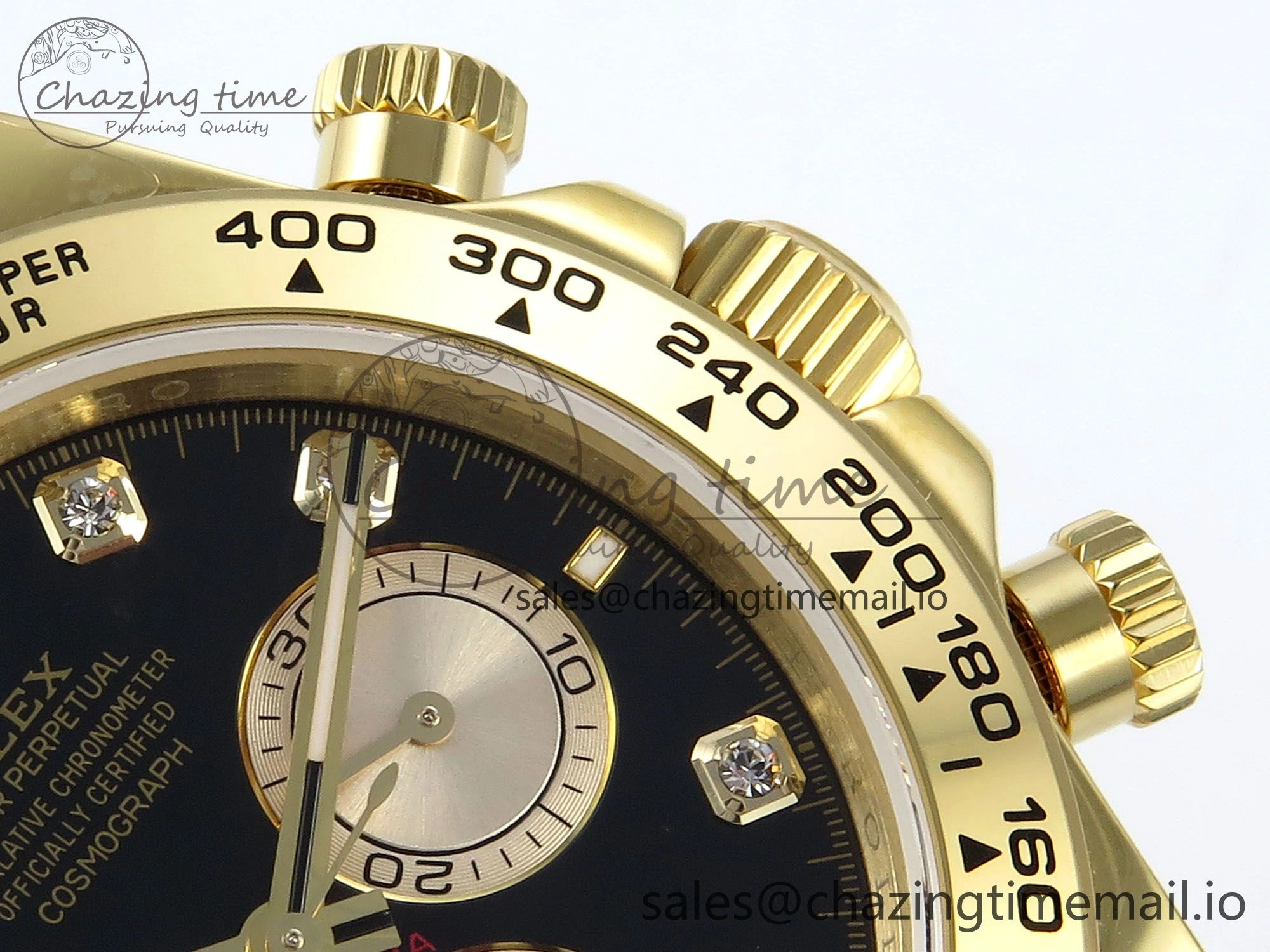 Daytona 126508 QF 1:1 Best Edition Black YG Diamonds Dial on YG Braclet SH4131 V5