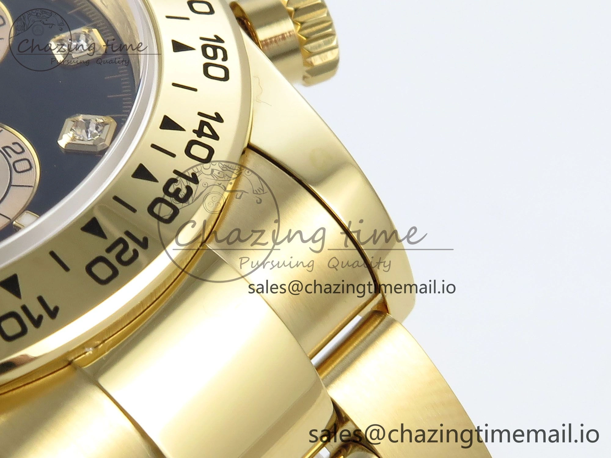 Daytona 126508 QF 1:1 Best Edition Black YG Diamonds Dial on YG Braclet SH4131 V5