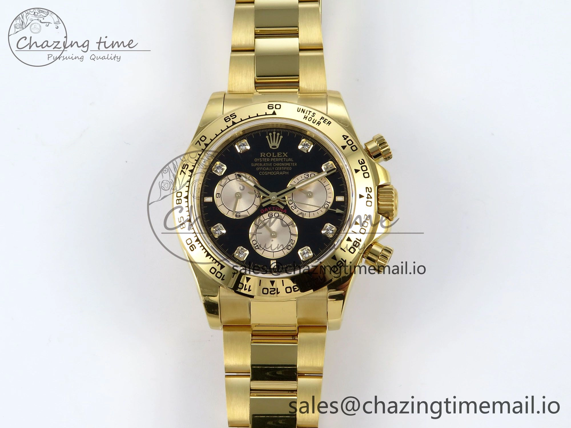 Daytona 126508 QF 1:1 Best Edition Black YG Diamonds Dial on YG Braclet SH4131 V5
