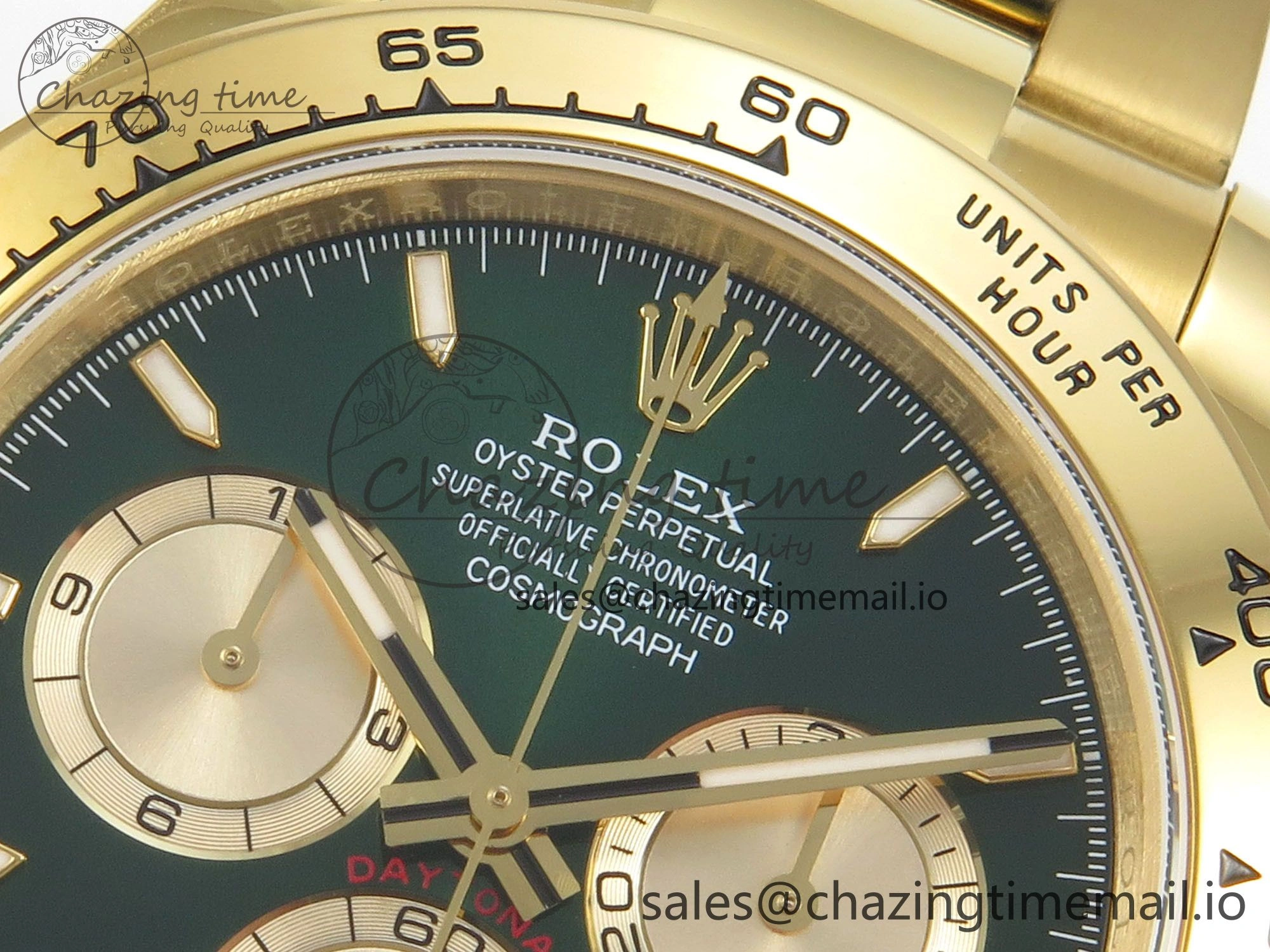 Daytona 126508 QF 1:1 Best Edition Green Dial Stick Markers On YG Bracelet SH4131 V6（Gain Weight）