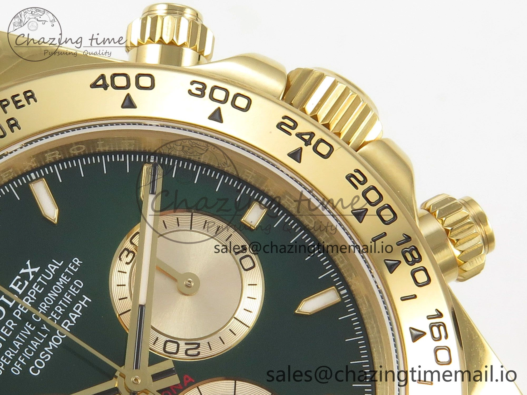 Daytona 126508 QF 1:1 Best Edition Green Dial Stick Markers On YG Bracelet SH4131 V6（Gain Weight）