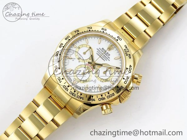 Daytona 126508 QF 1:1 Best Edition White Dial on YG Braclet SH4131 V5