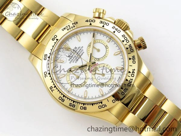 Daytona 126508 QF 1:1 Best Edition White Dial on YG Braclet SH4131 V5