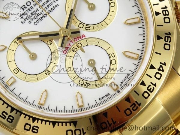 Daytona 126508 QF 1:1 Best Edition White Dial on YG Braclet SH4131 V5
