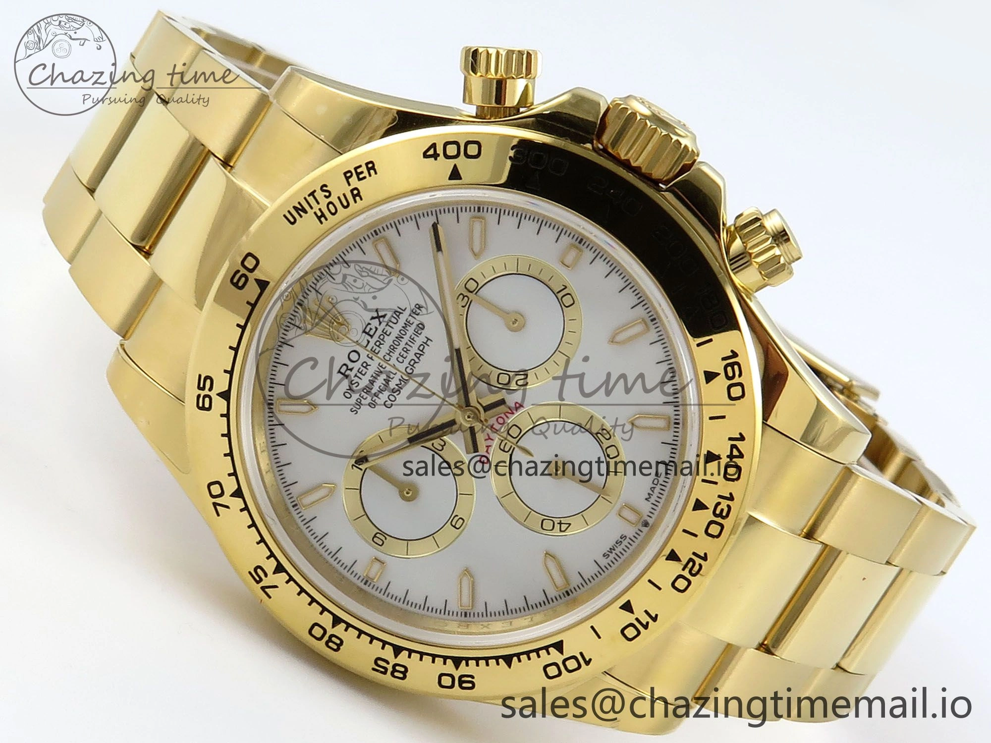 Daytona 126508 QF 1:1 Best Edition White Dial on YG Braclet SH4131 V5