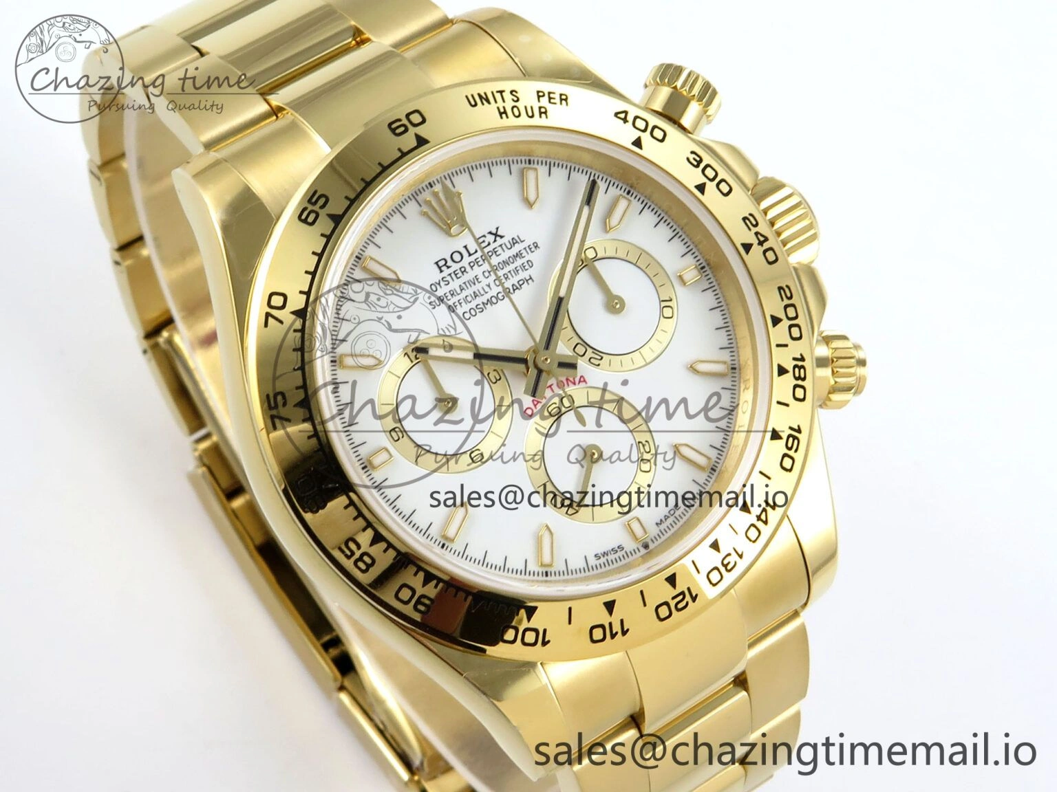 Daytona 126508 QF 1:1 Best Edition White Dial on YG Braclet SH4131 V5