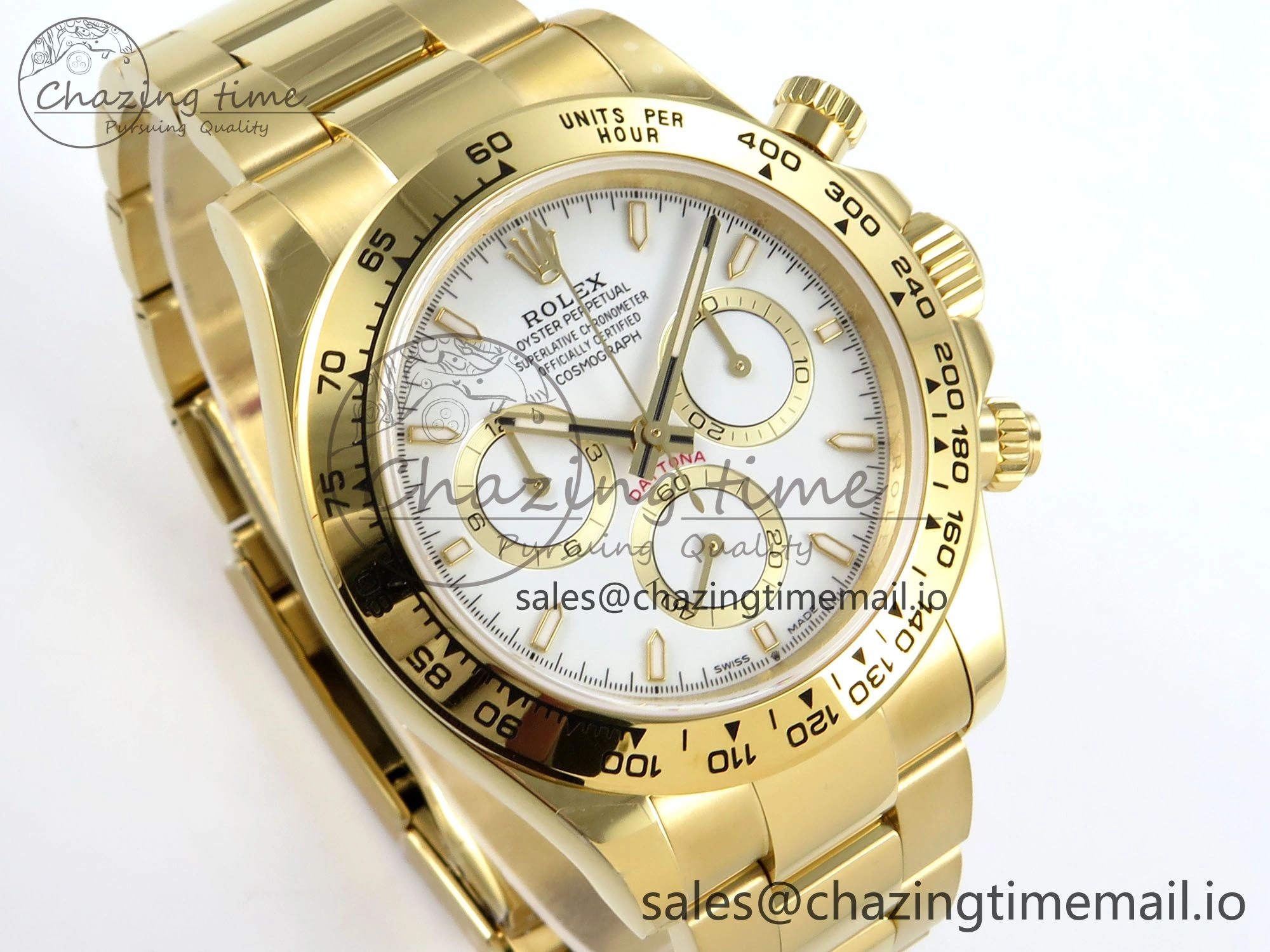 Daytona 126508 QF 1:1 Best Edition White Dial on YG Braclet SH4131 V5