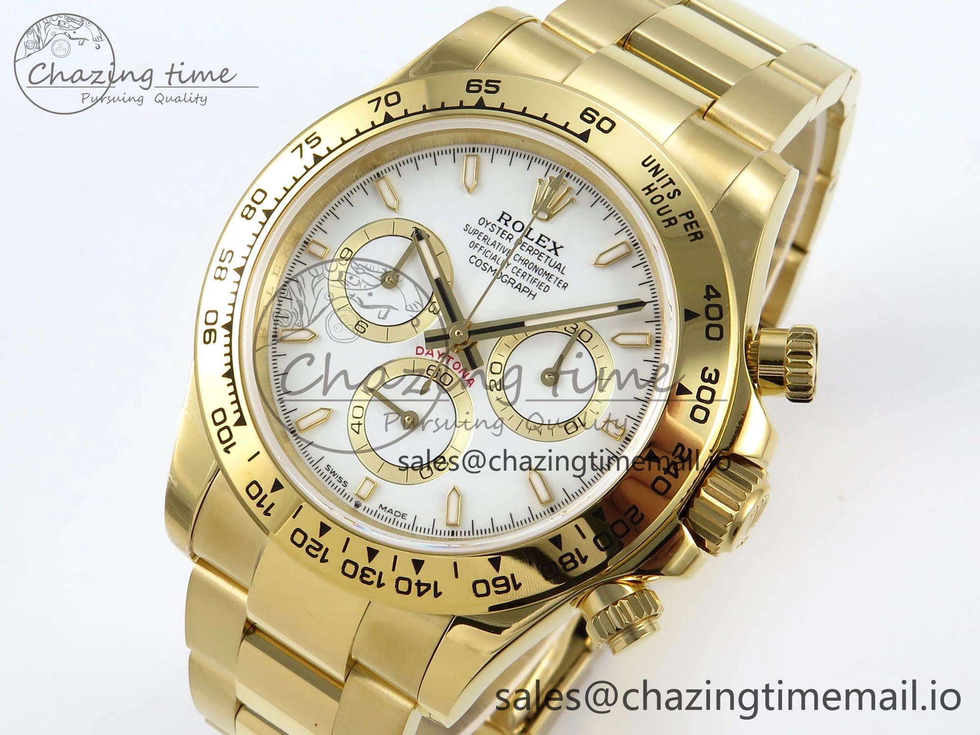 Daytona 126508 QF 1:1 Best Edition White Dial on YG Braclet SH4131 V5