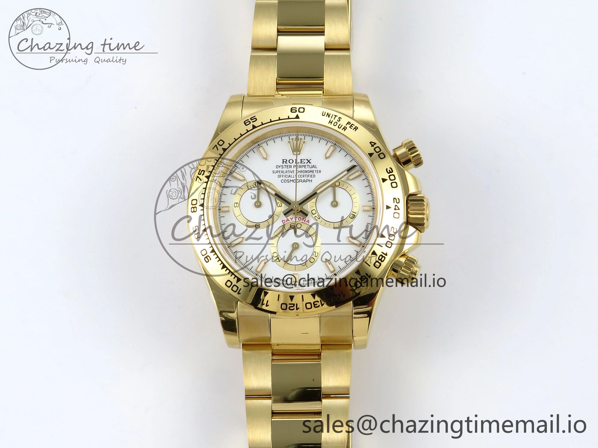 Daytona 126508 QF 1:1 Best Edition White Dial on YG Braclet SH4131 V5