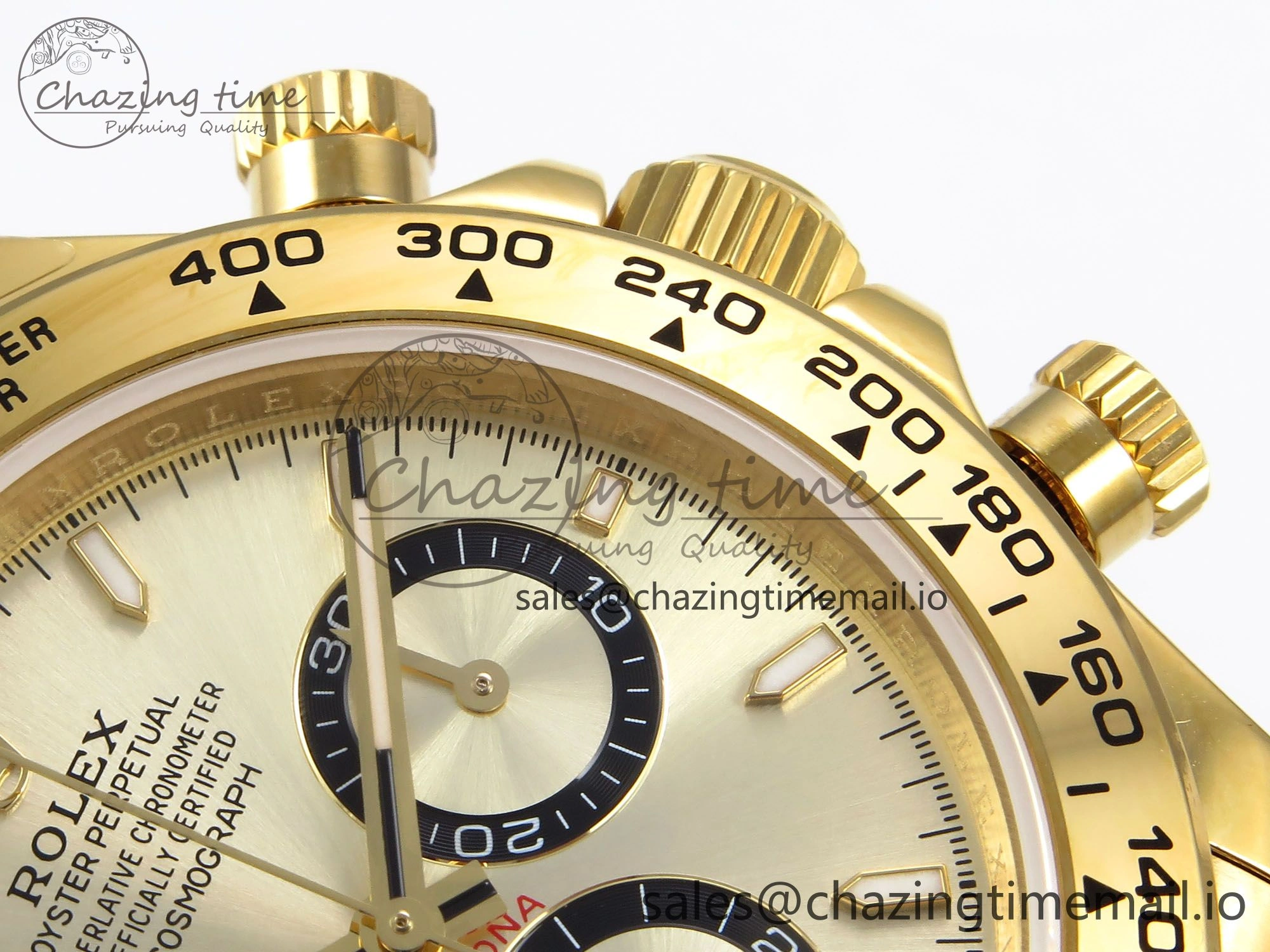 Daytona 126508 QF 1:1 Best Edition YG Black Dial on YG Bracelet SH4131 V6 (Gain Weight）