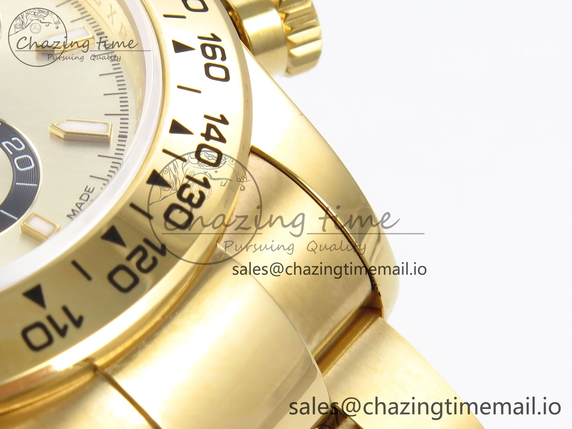 Daytona 126508 QF 1:1 Best Edition YG Black Dial on YG Bracelet SH4131 V6 (Gain Weight）
