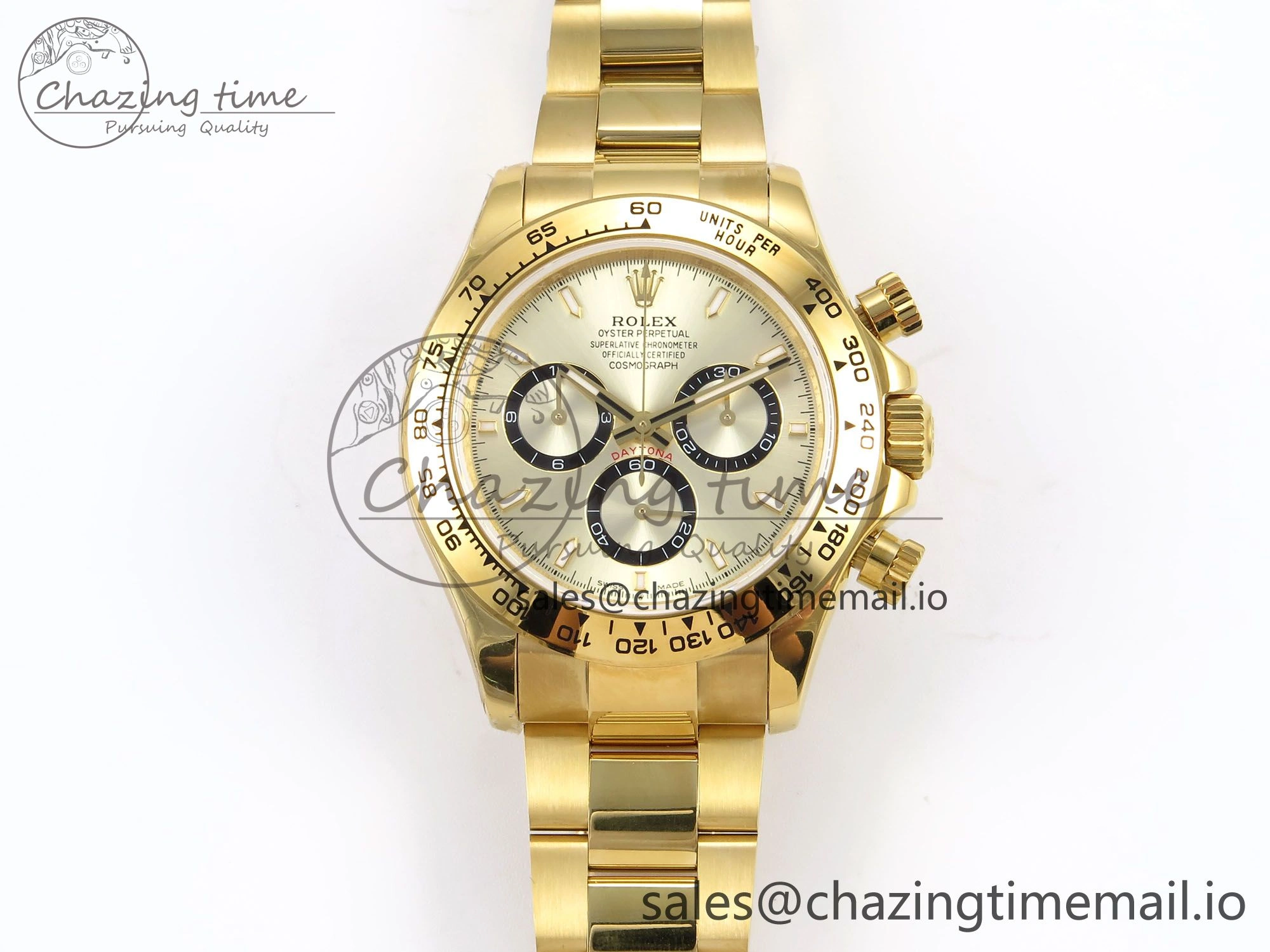 Daytona 126508 QF 1:1 Best Edition YG Black Dial on YG Bracelet SH4131 V6 (Gain Weight）