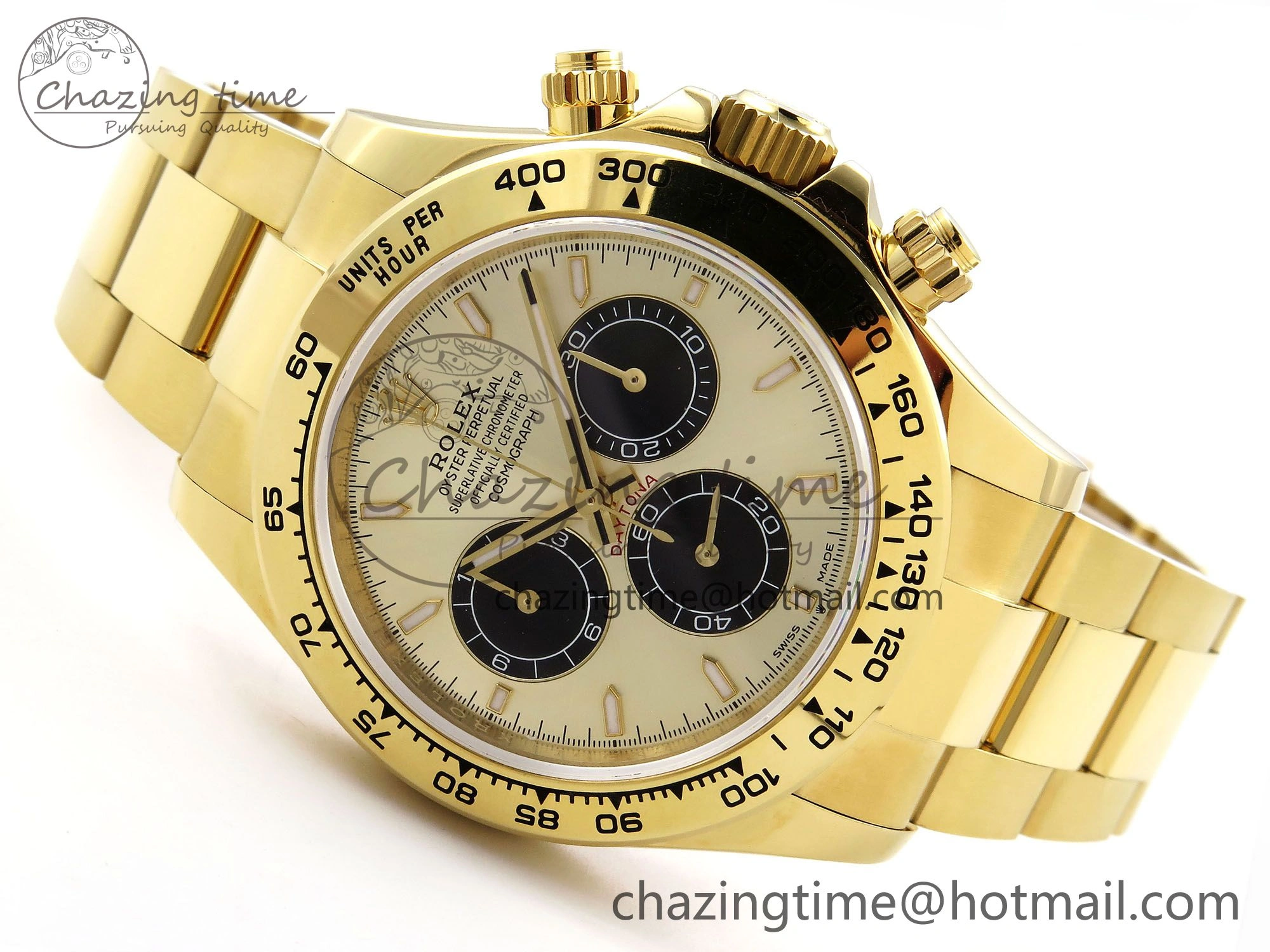 Daytona 126508 QF 1:1 Best Edition YG Black Dial on YG Braclet SH4131 V5