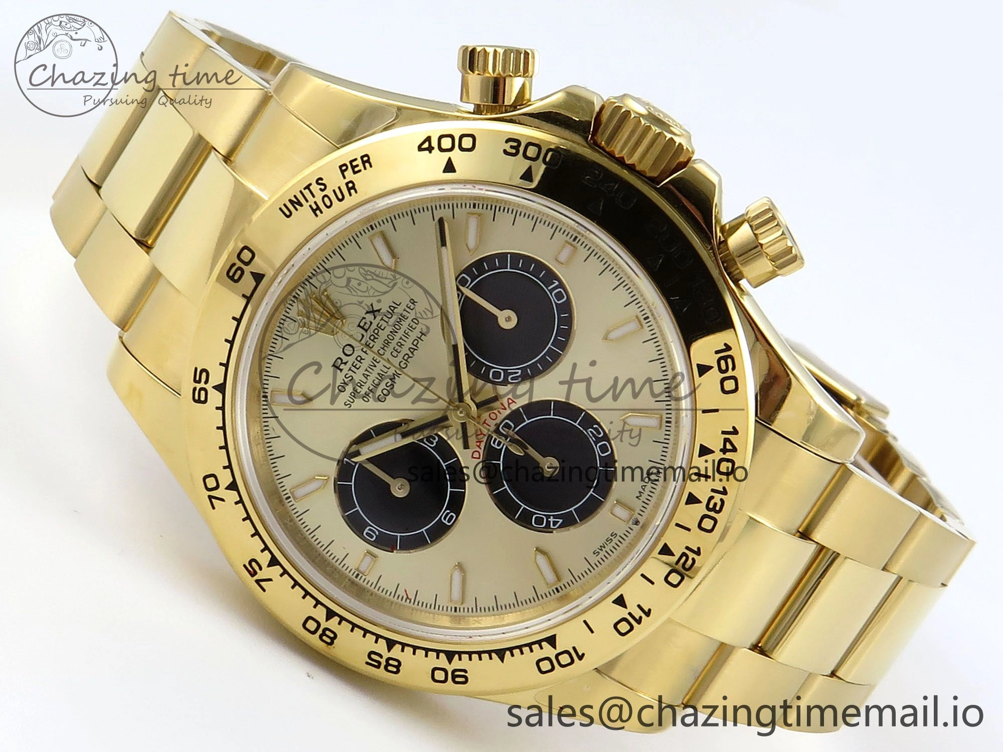 Daytona 126508 QF 1:1 Best Edition YG Black Dial on YG Braclet SH4131 V5